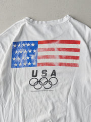 Vintage 95' White Looney Tunes USA Olympics Long Tee (M)