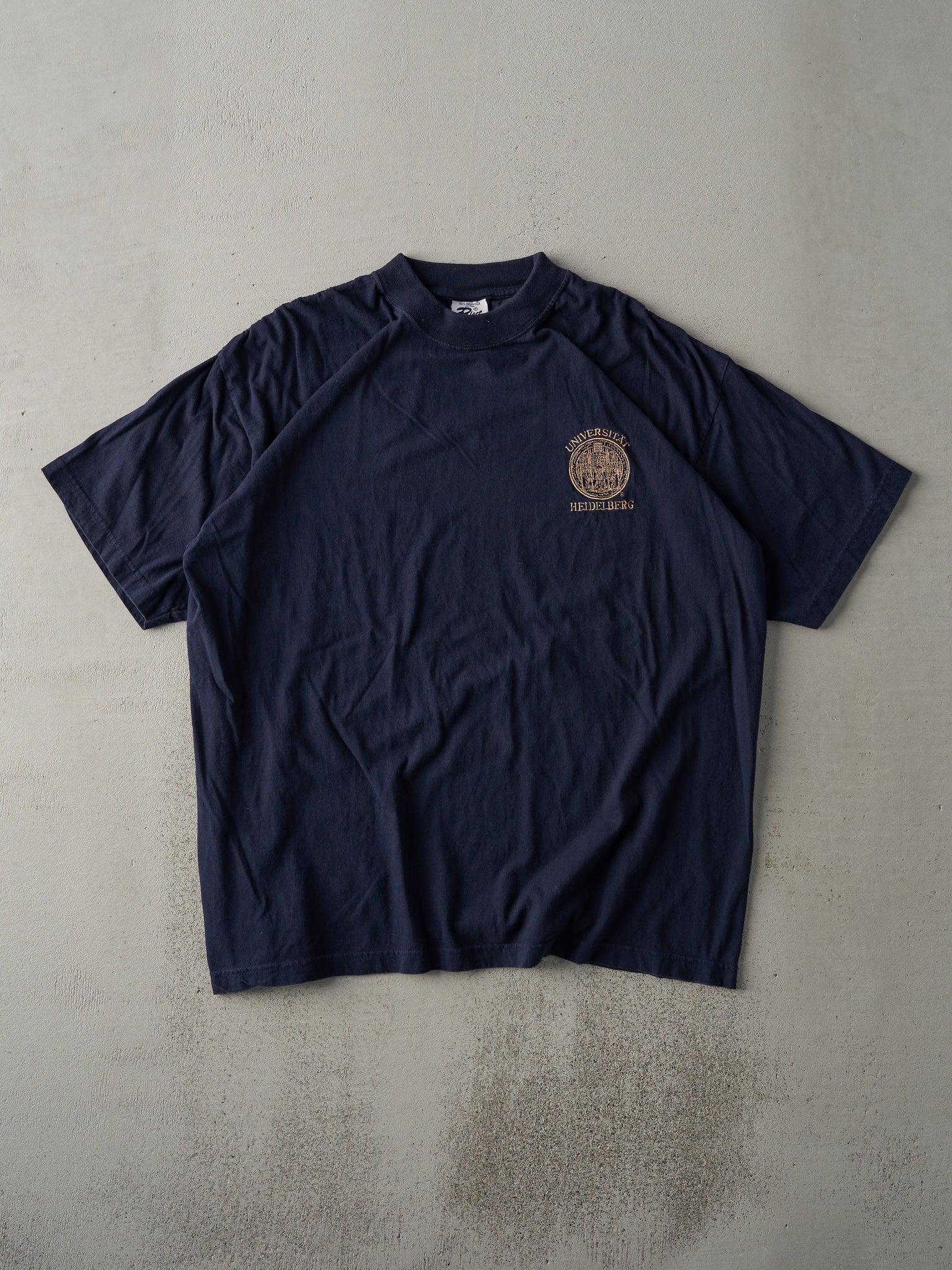 Vintage 90s Navy Blue Universitat Heidelberg Tee (L)