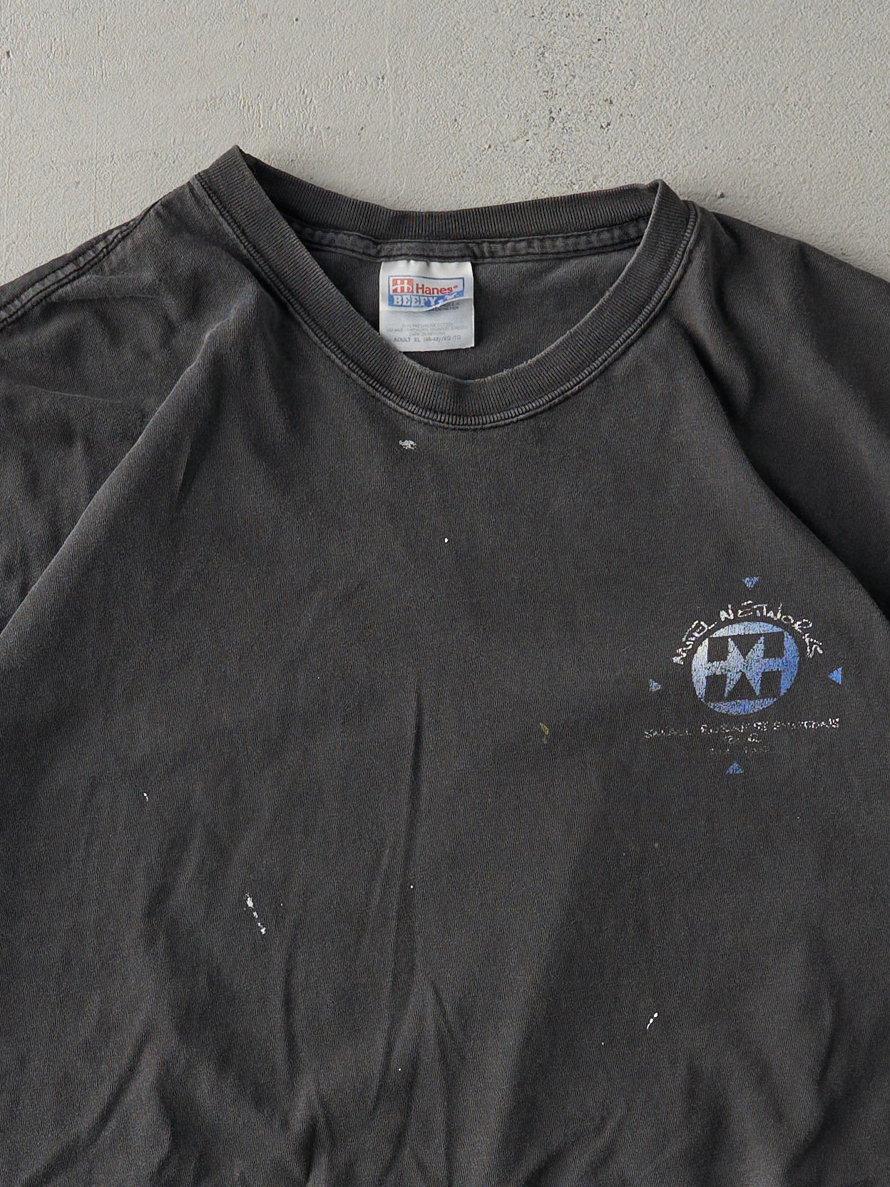 Vintage 01' Faded Black Mitel Networks Tee (M)