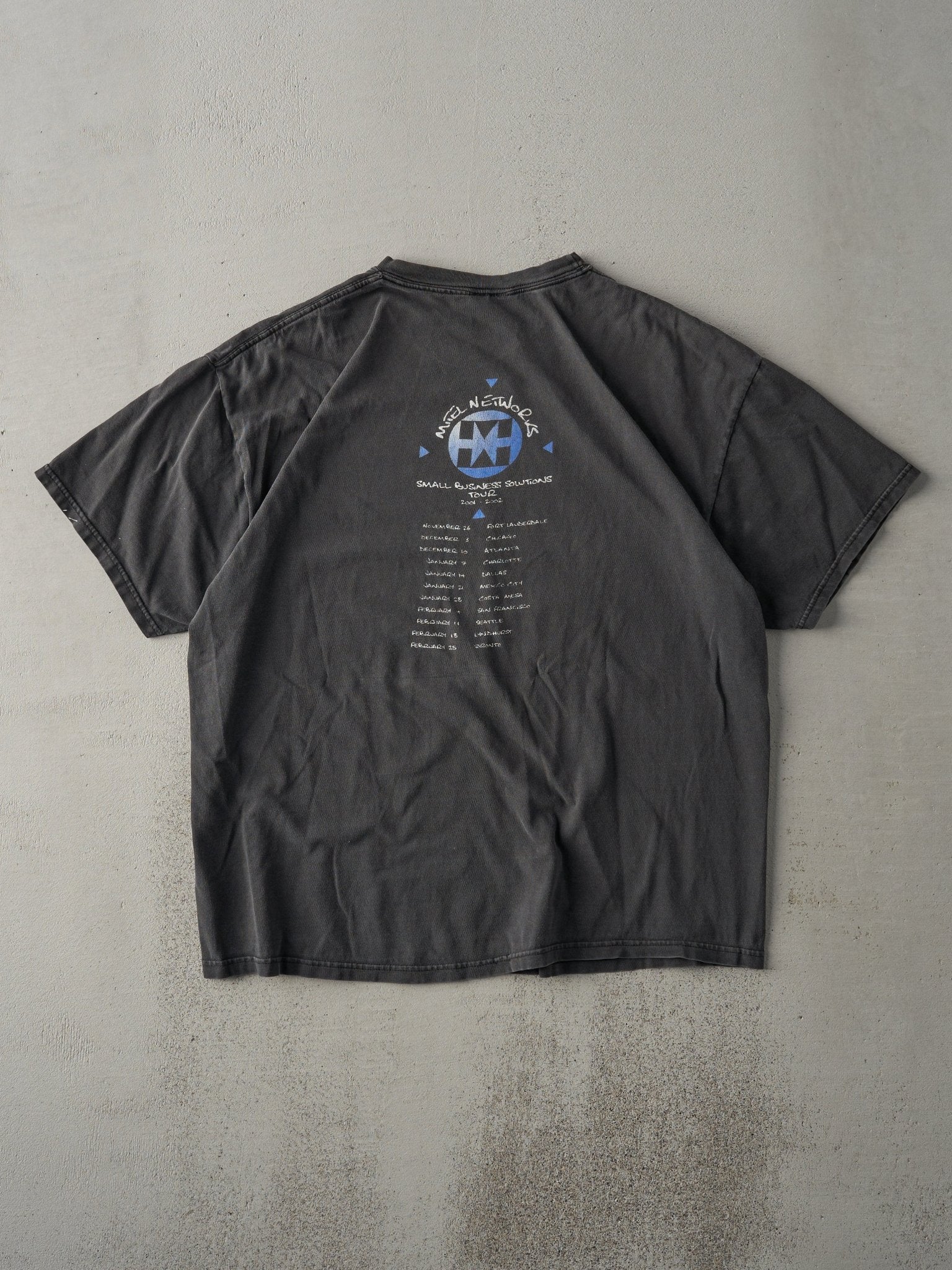 Vintage 01' Faded Black Mitel Networks Tee (M)