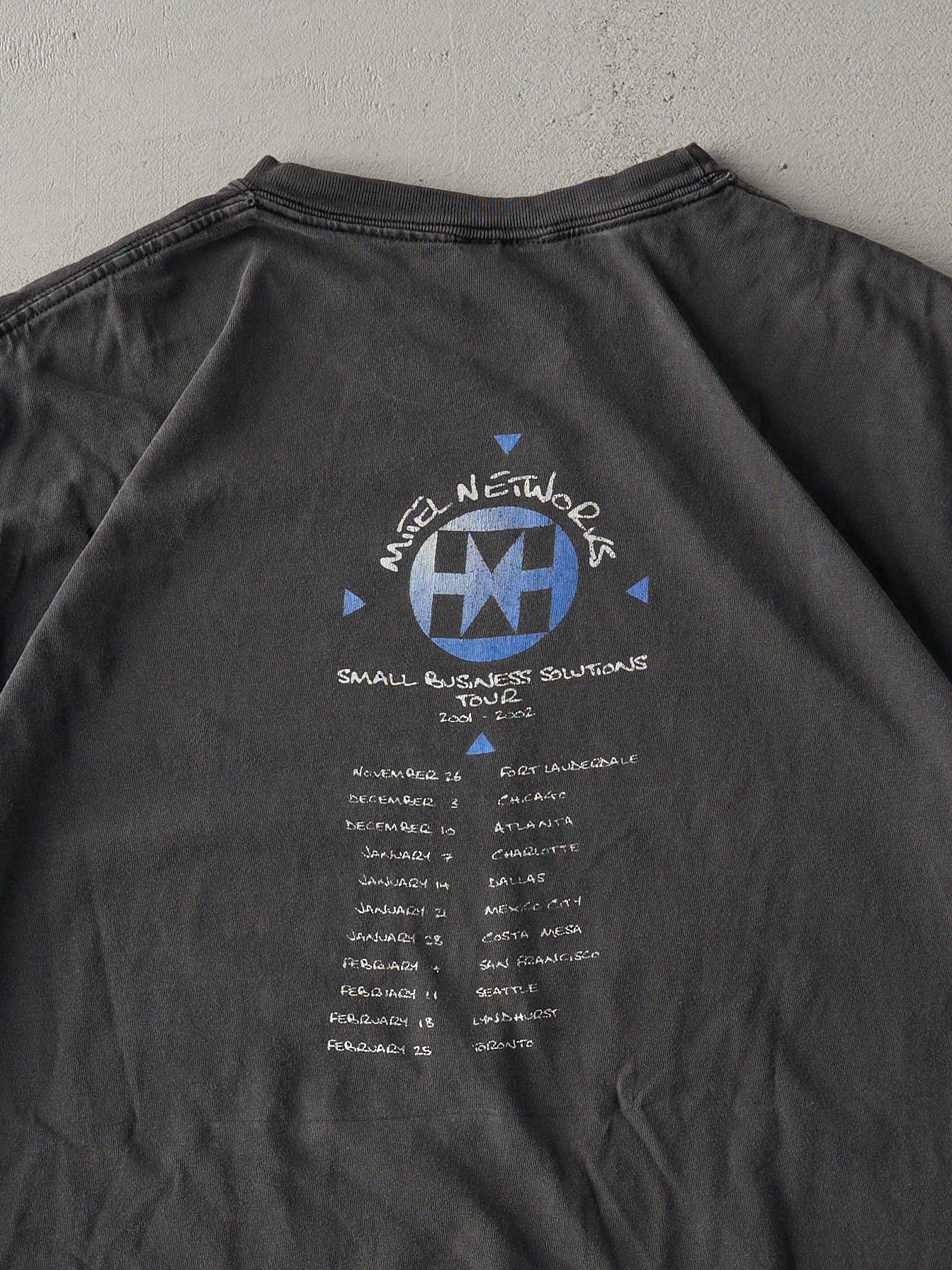 Vintage 01' Faded Black Mitel Networks Tee (M)
