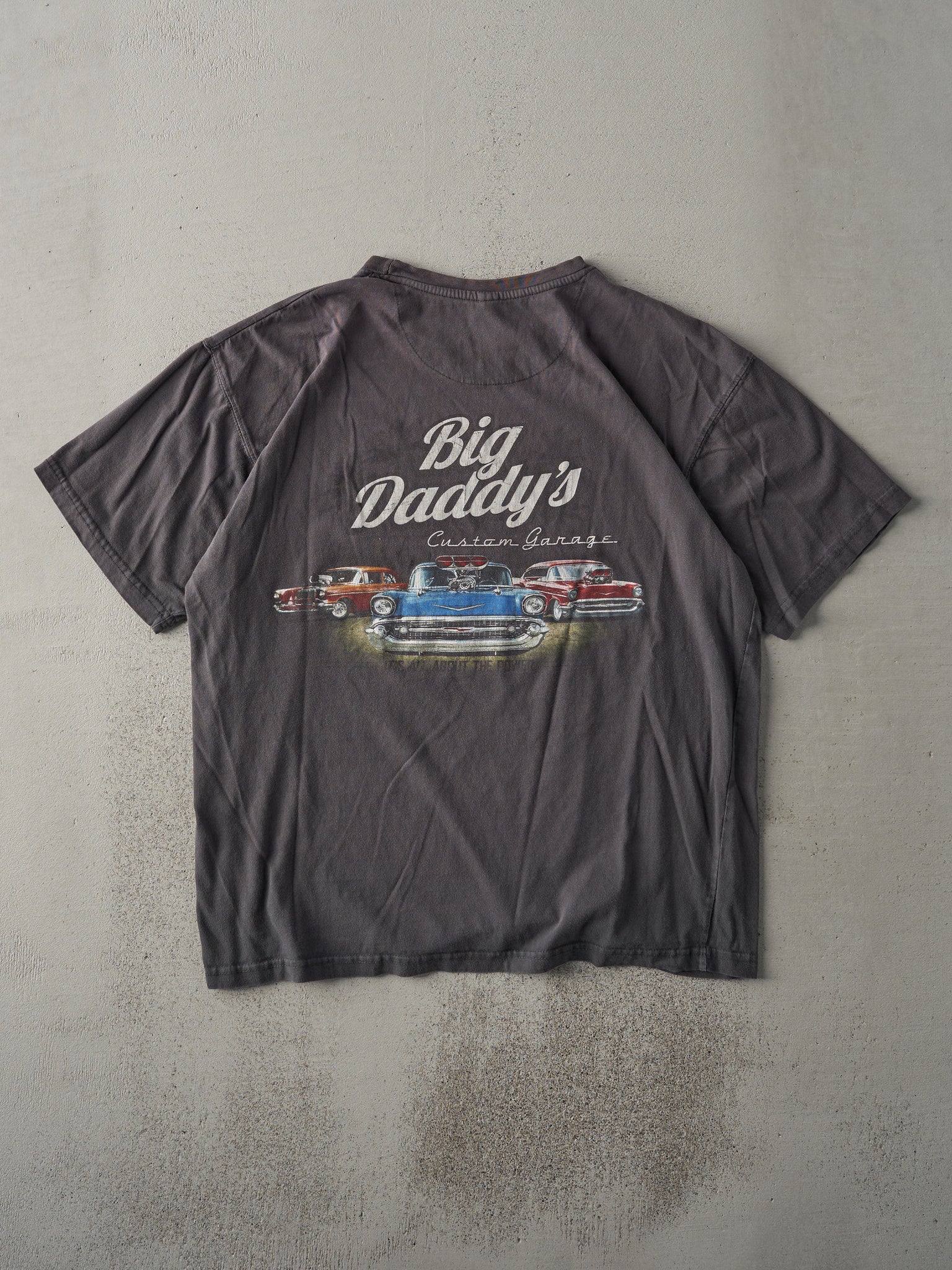 Vintage Y2K Charcoal Grey Big Daddy's Tee (M/L)