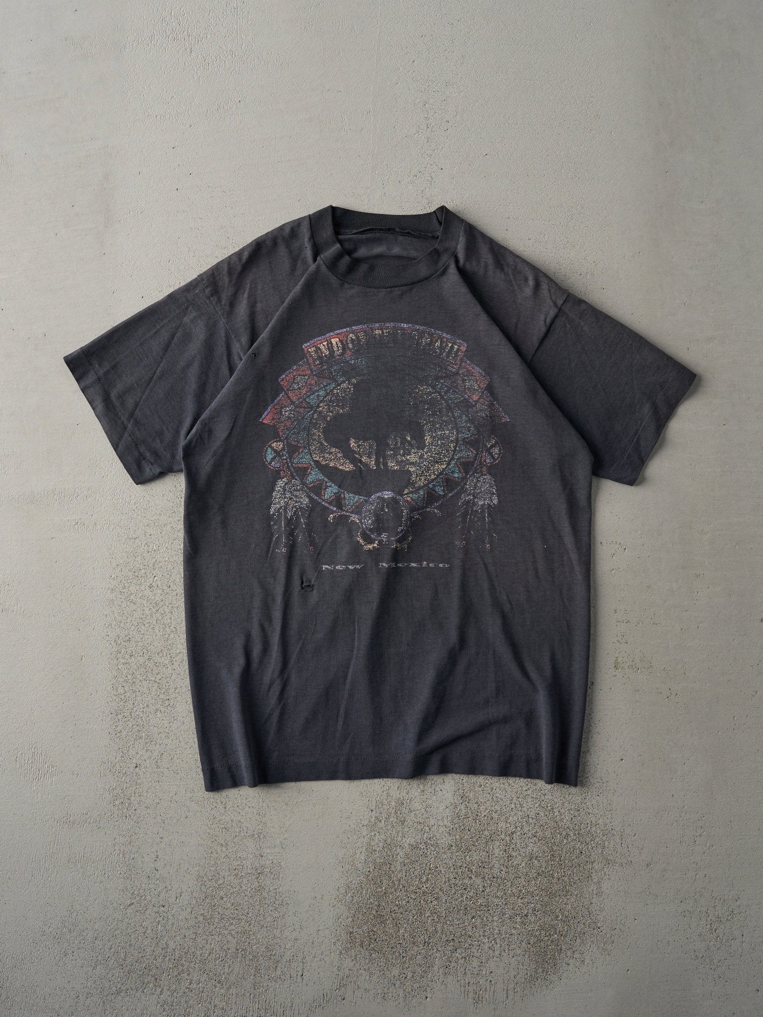 Vintage 90s Faded Black New Mexico Single Stitch Tee (M)