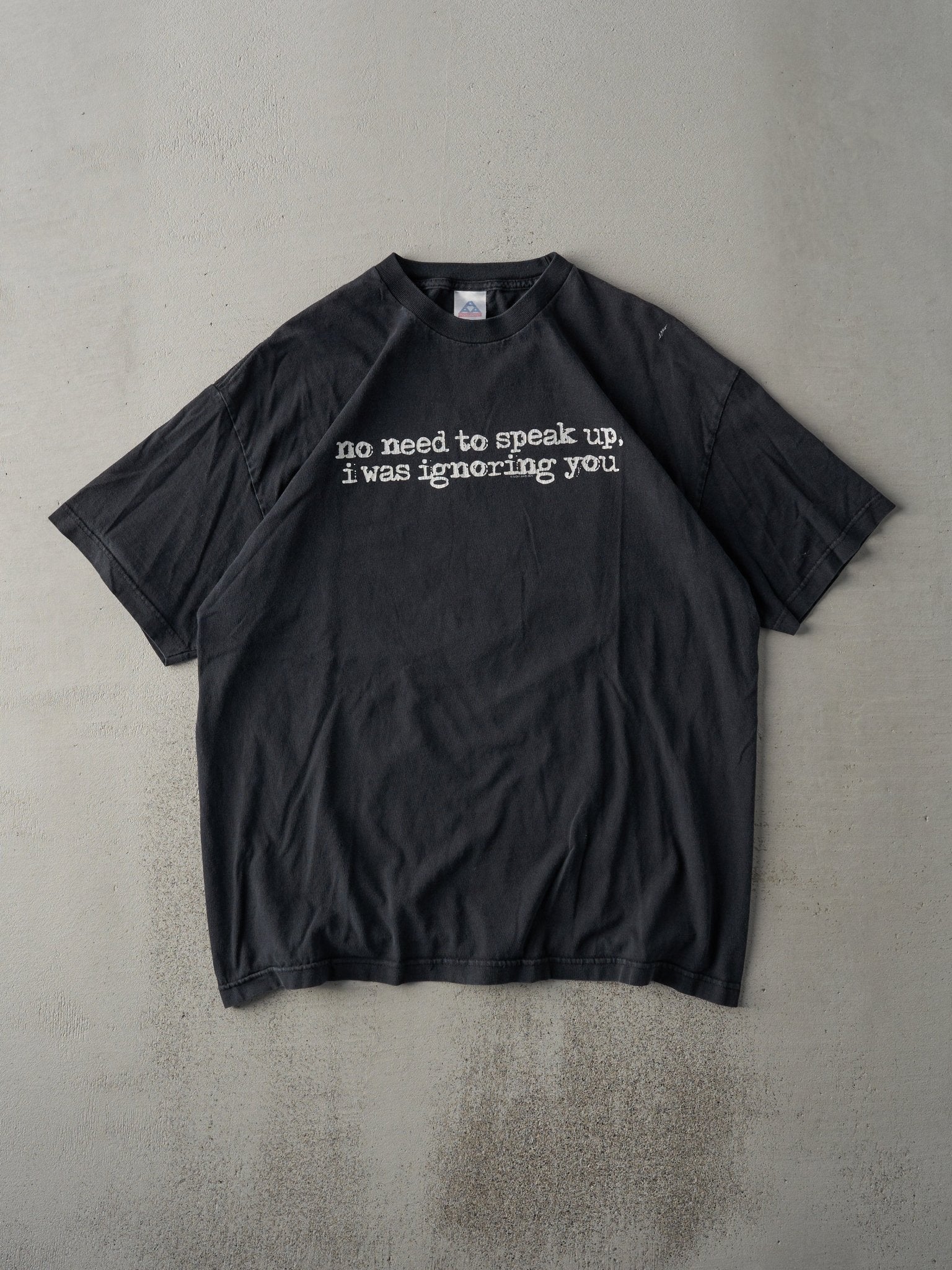 Vintage Y2K Black "I Was Ignoring You" Tee (L)