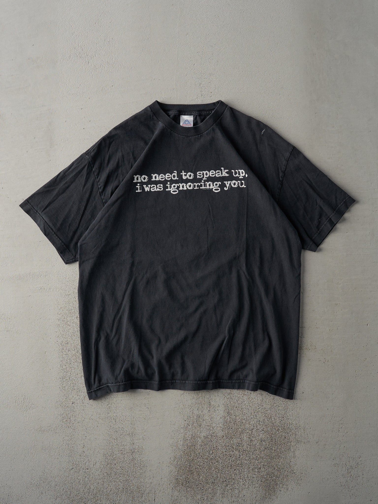 Vintage Y2K Black "I Was Ignoring You" Tee (L)