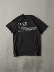 Vintage Y2K Black Definition of Fuck Tee (S)