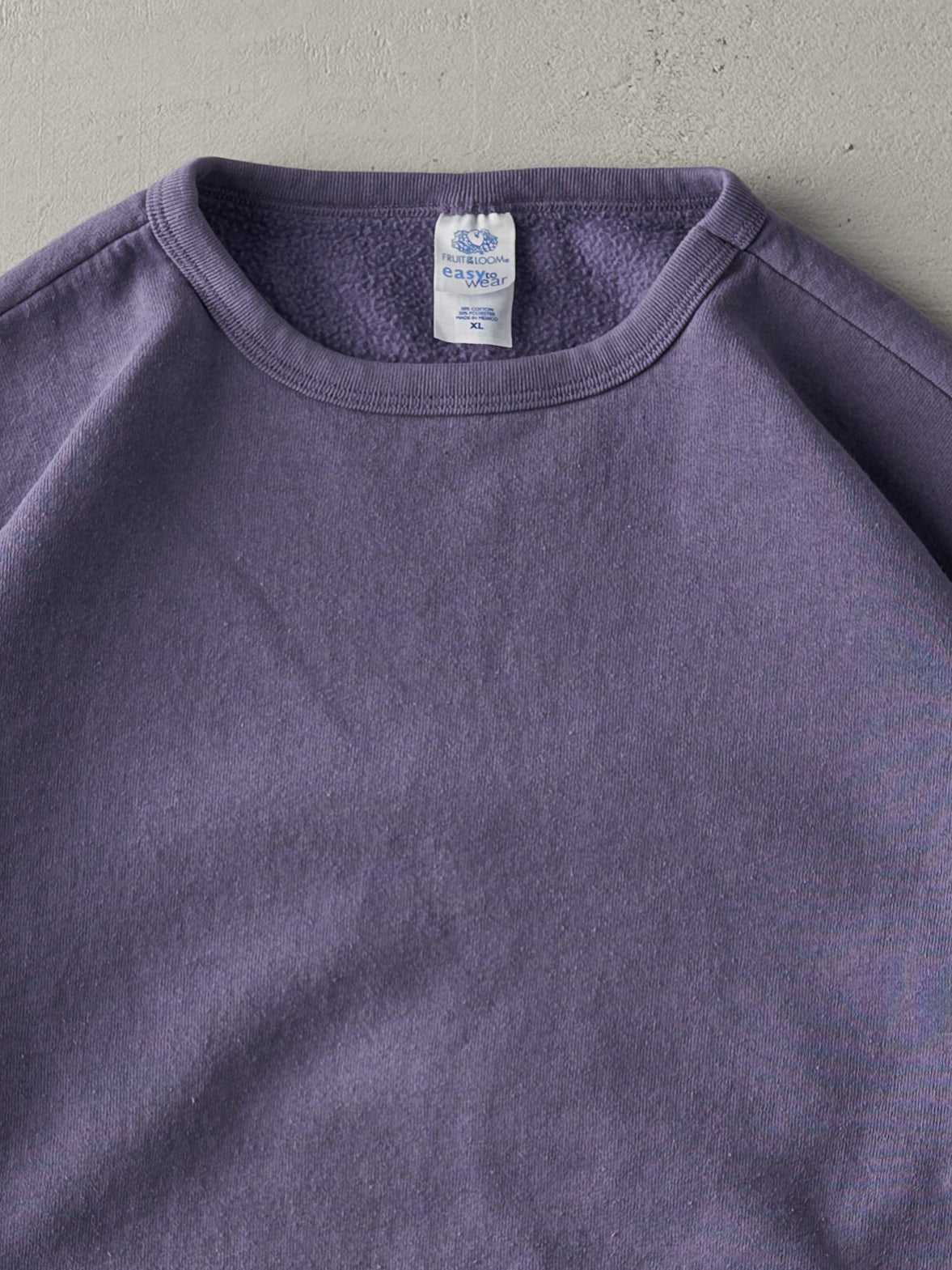 Vintage Y2K Purple Blank Boxy Crewneck (L)