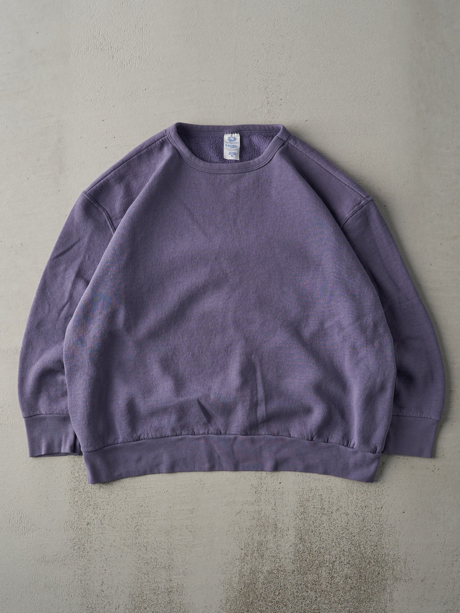 Vintage Y2K Purple Blank Boxy Crewneck (L)