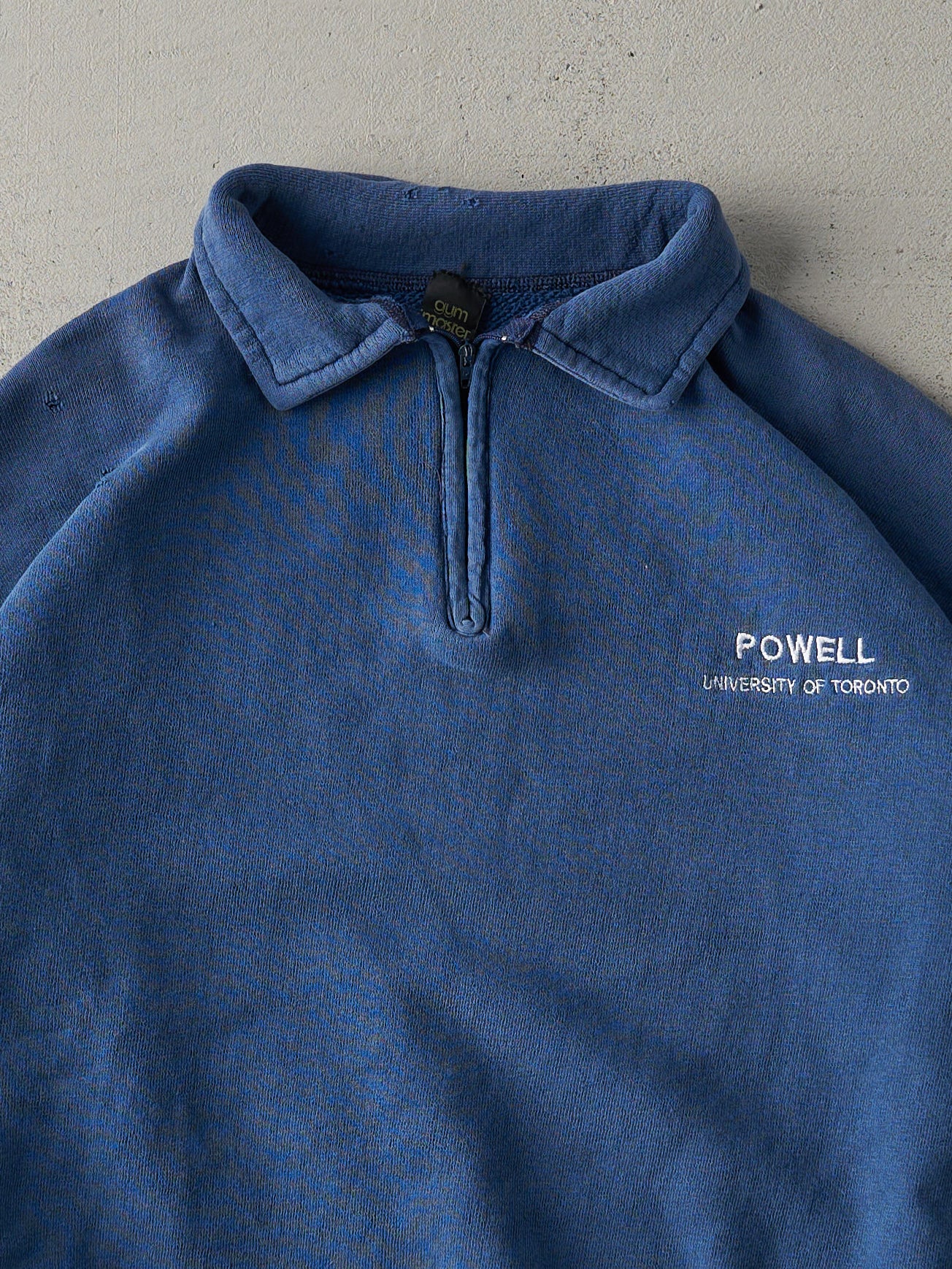 Vintage 90s Slate Blue University of Toronto Quarter Zip Crewneck (M)