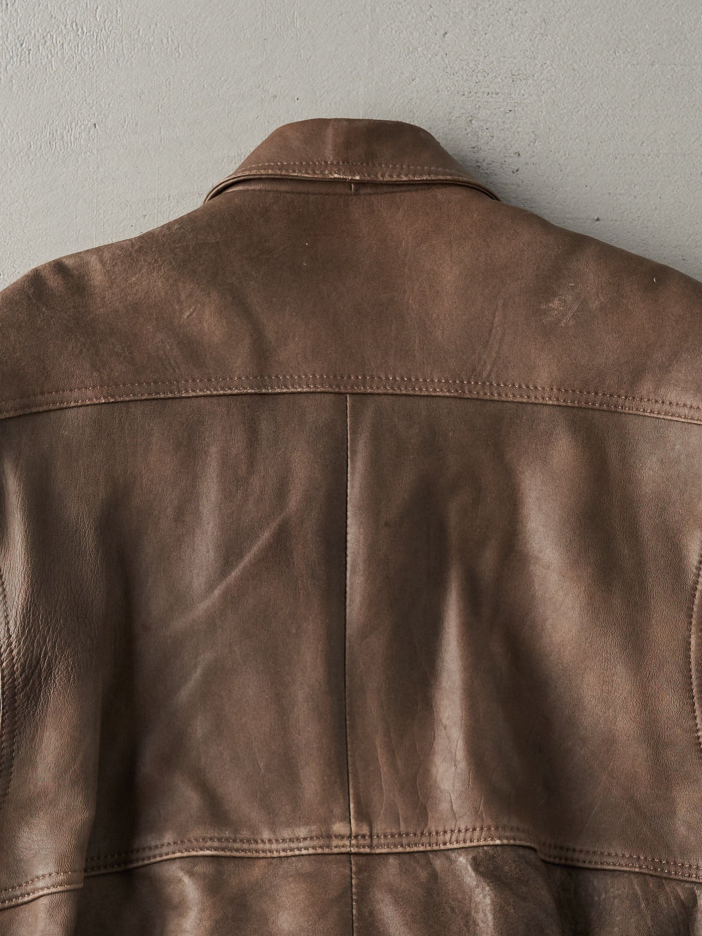 Vintage 80s Brown Leather Jacket (S/M)