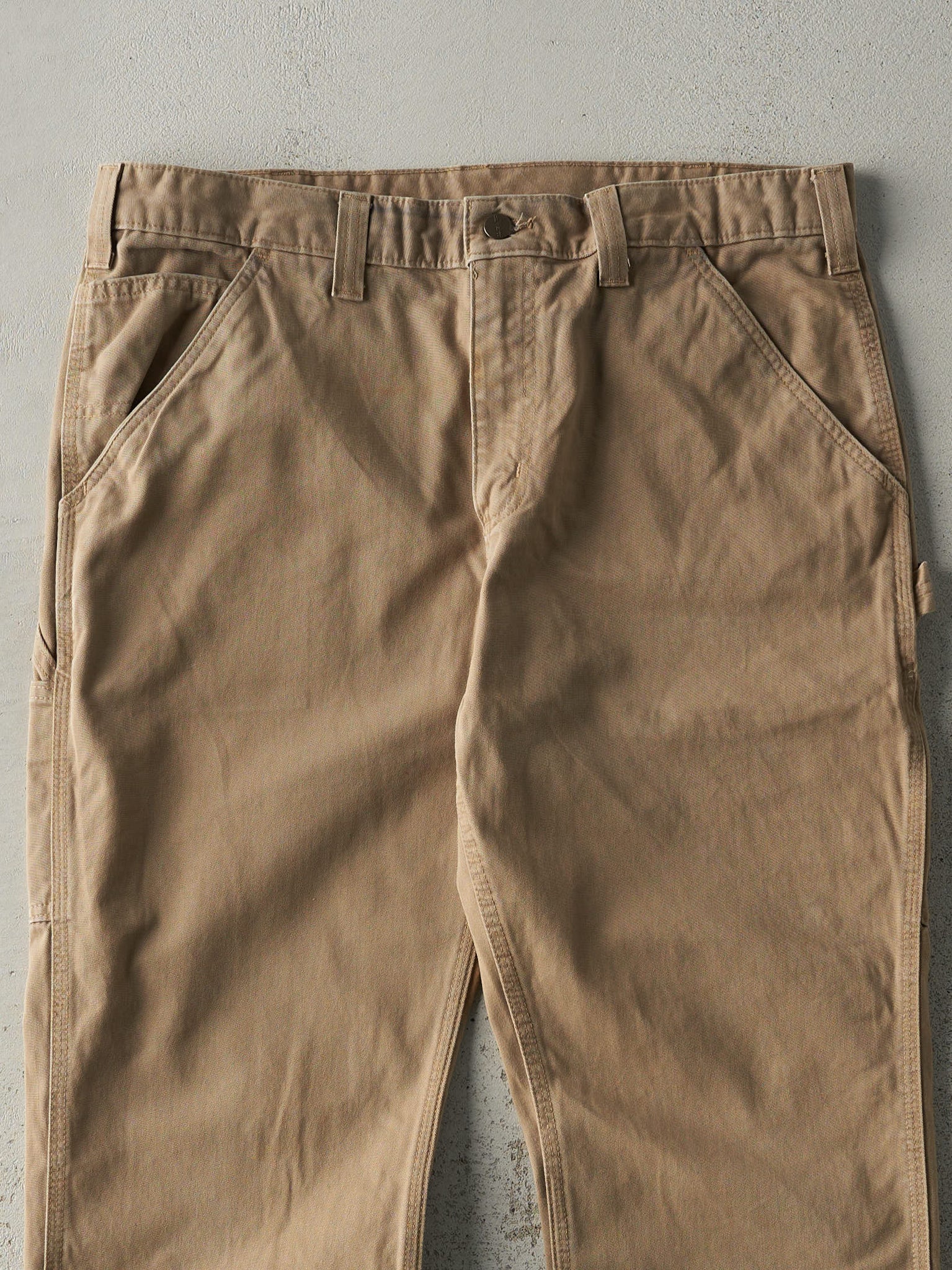 Vintage Y2K Beige Carhartt Lightweight Carpenter Pants (36x30)