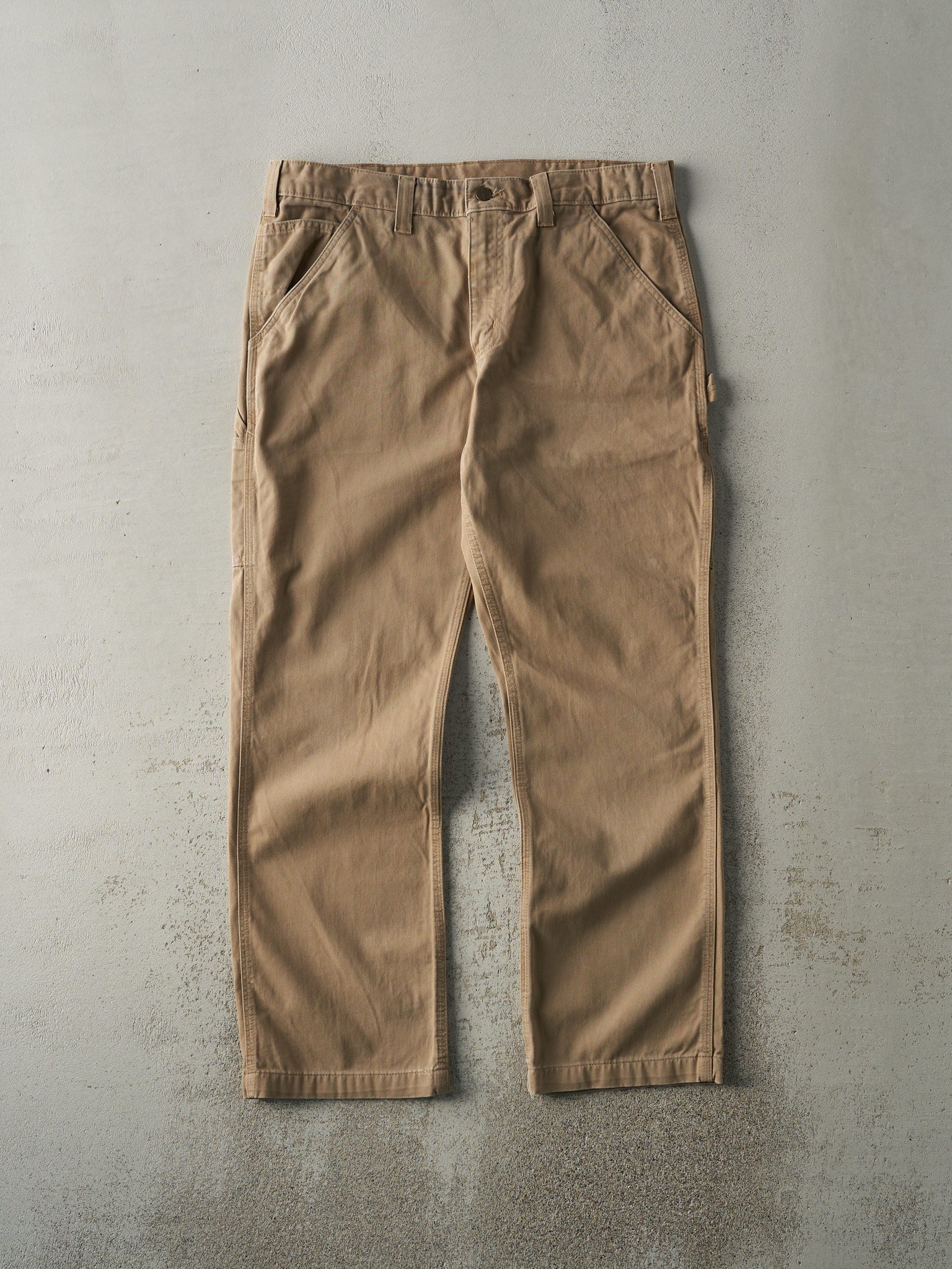 Vintage Y2K Beige Carhartt Lightweight Carpenter Pants (36x30)