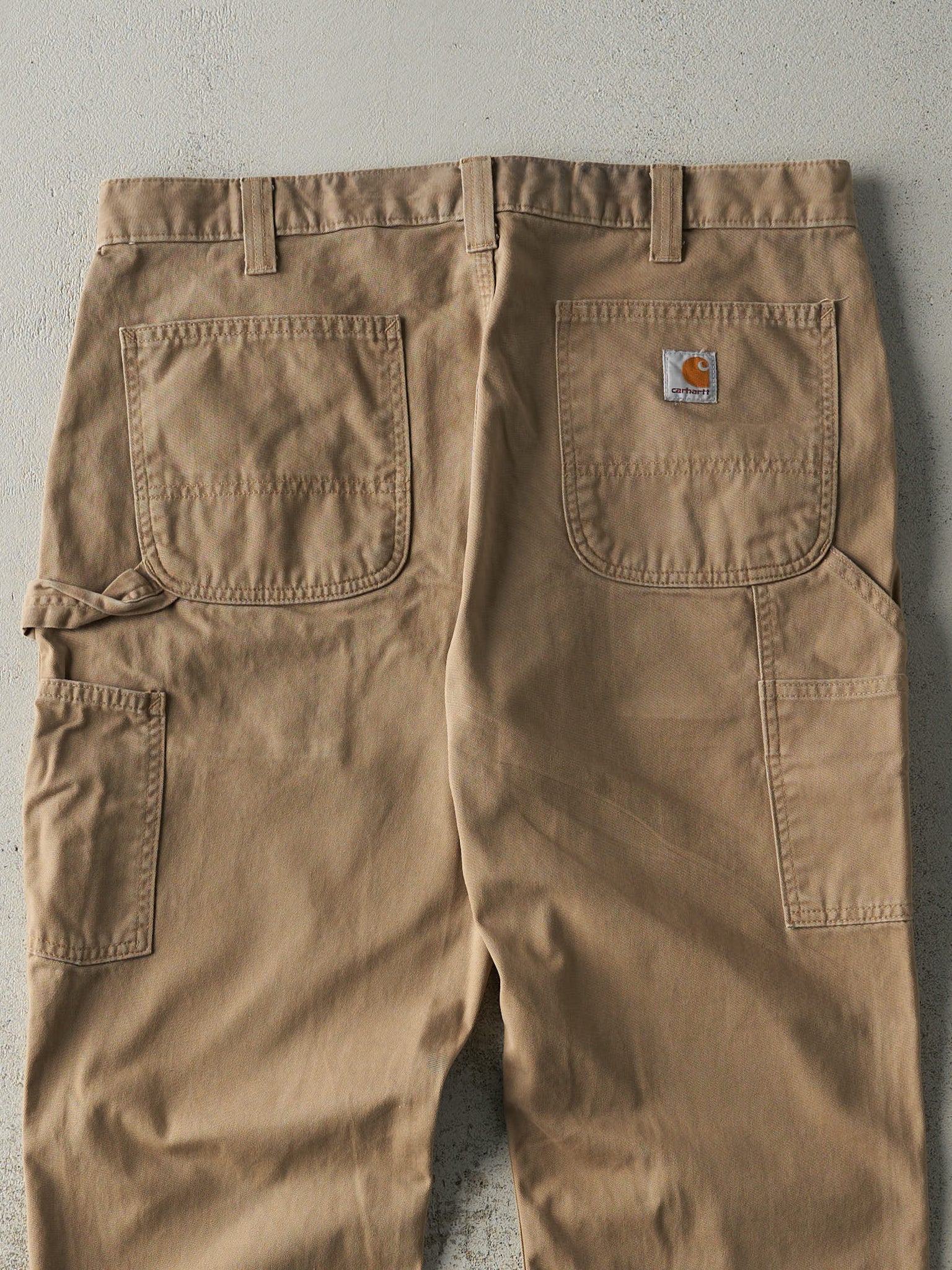 Vintage Y2K Beige Carhartt Lightweight Carpenter Pants (36x30)