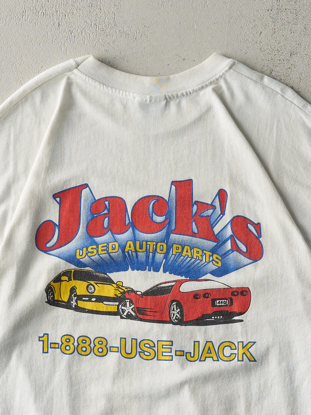 Vintage 90s White Jacks Used Auto Parts Tee (L)