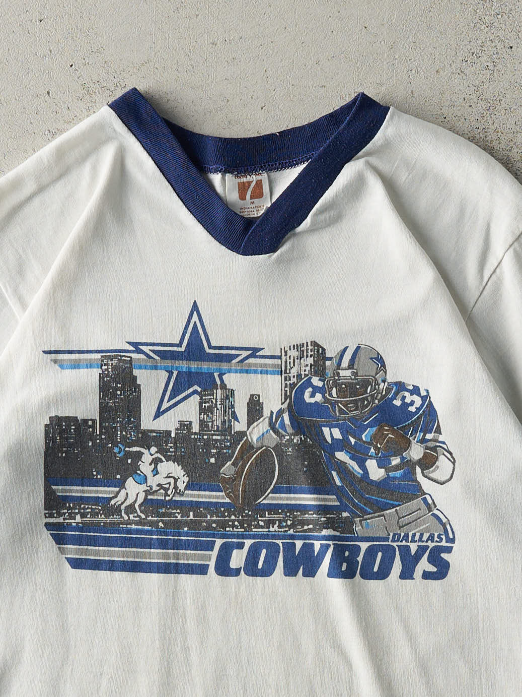 Vintage 80s White Dallas Cowboys Jersey Tee (S)