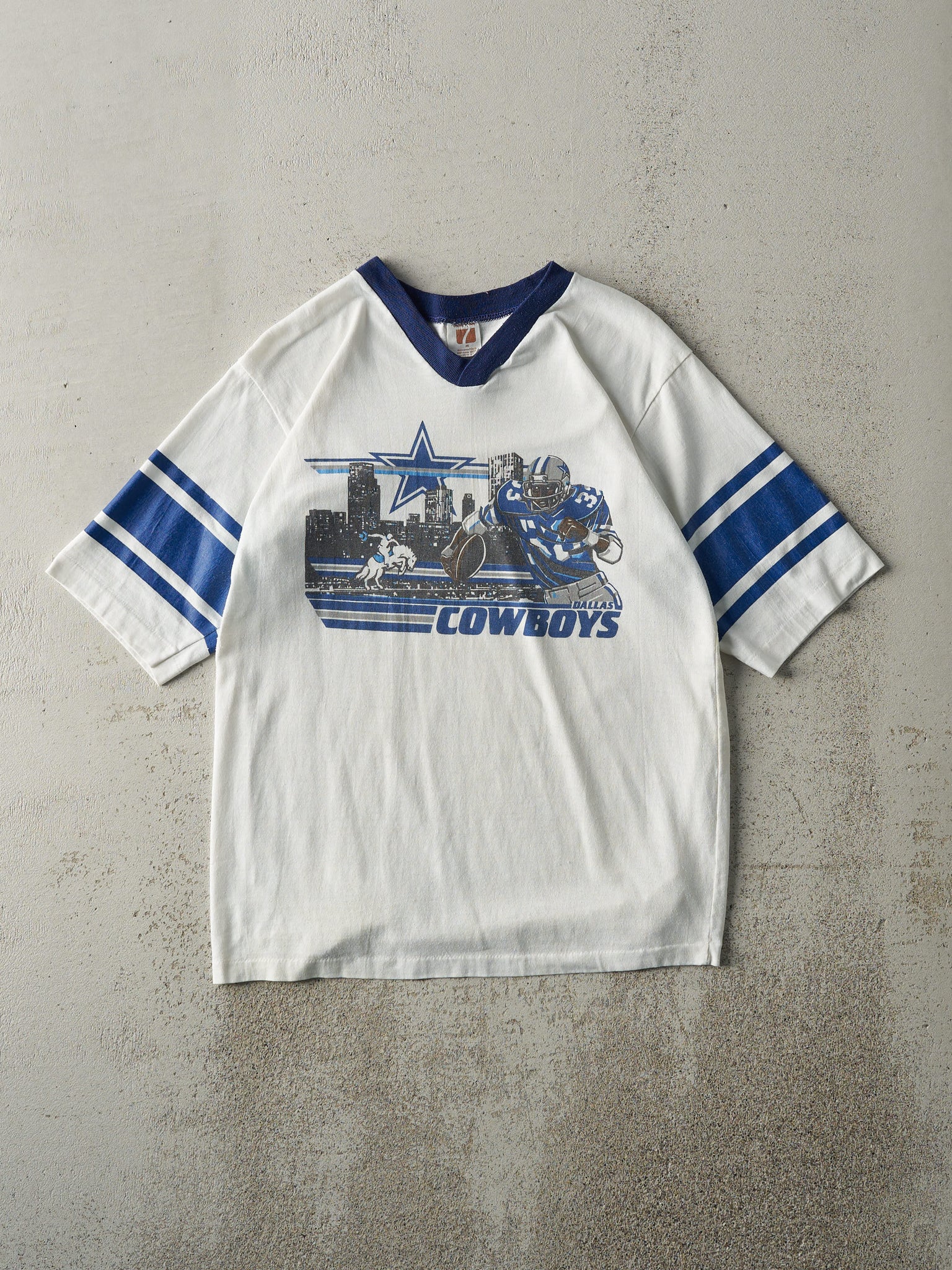 Vintage 80s White Dallas Cowboys Jersey Tee (S)