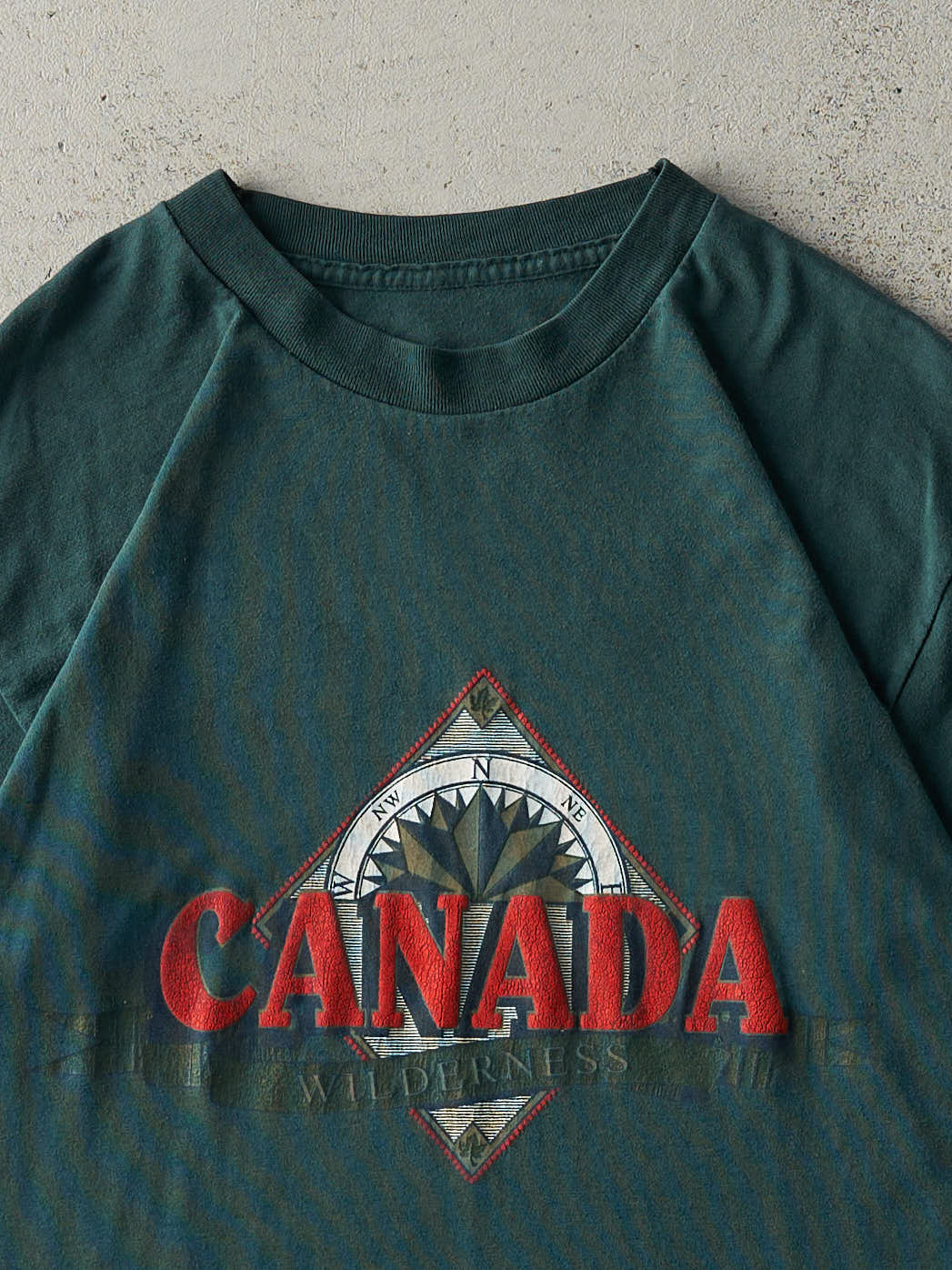 Vintage 90s Forest Green Canada Wilderness Single Stitch Tee (S/M)