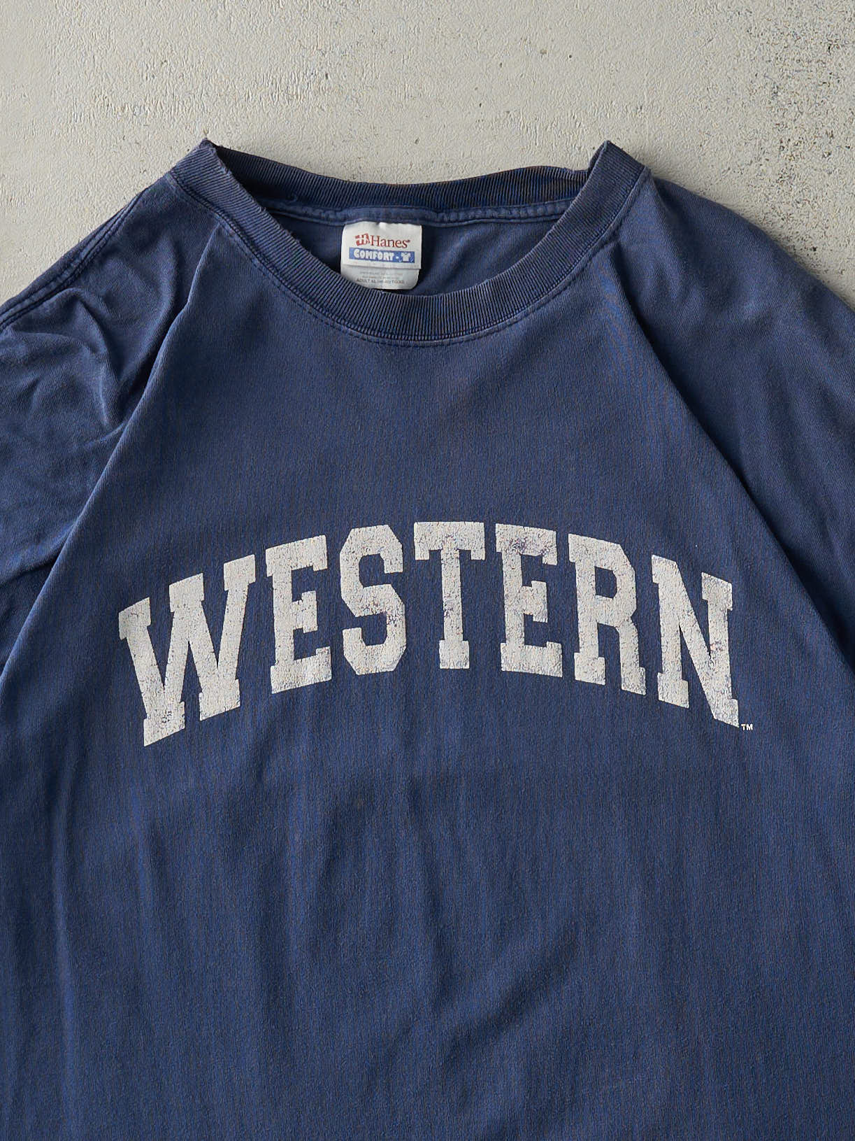 Vintage Y2K Navy Blue Western Tee (L/XL)