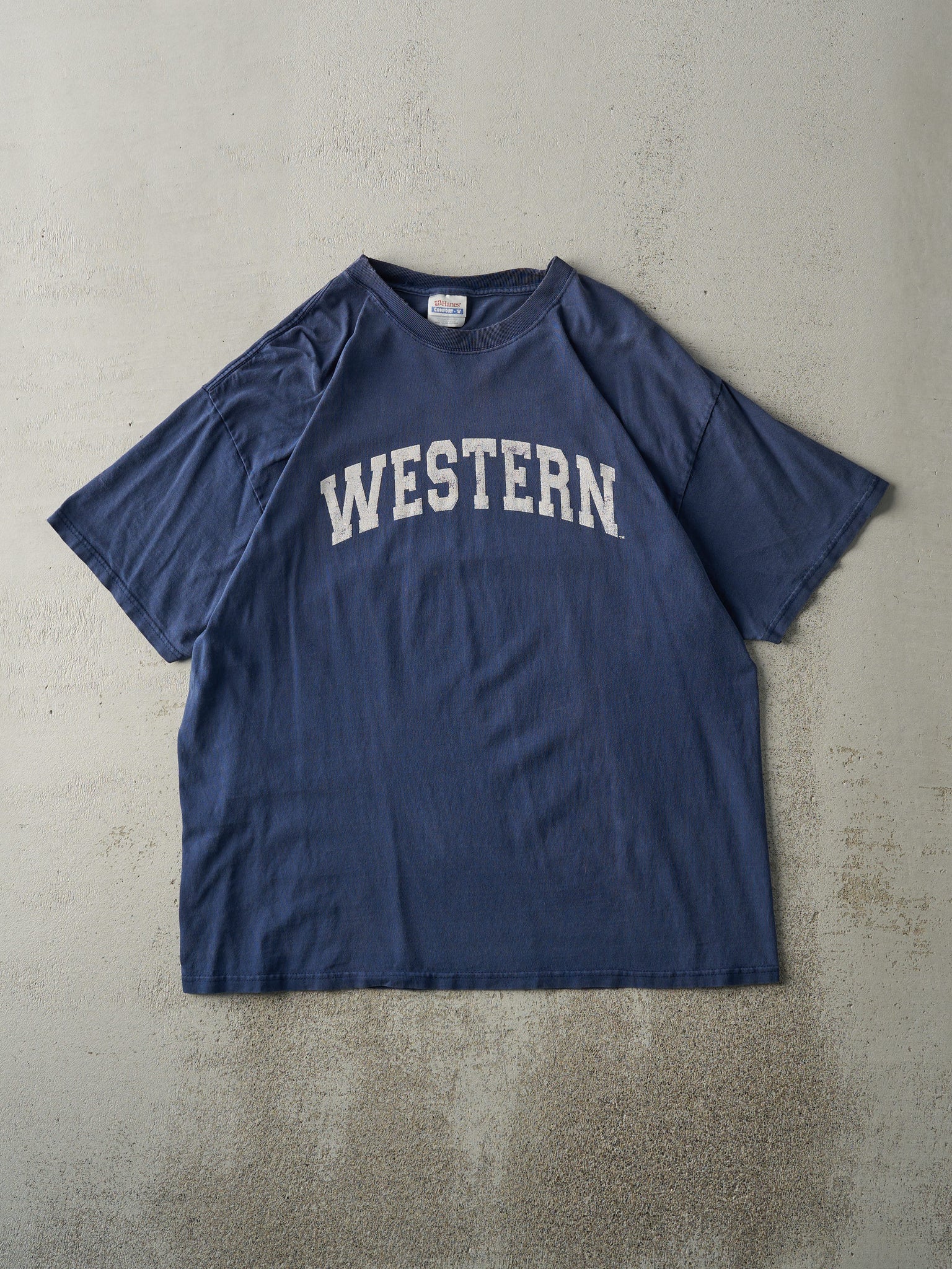 Vintage Y2K Navy Blue Western Tee (L/XL)