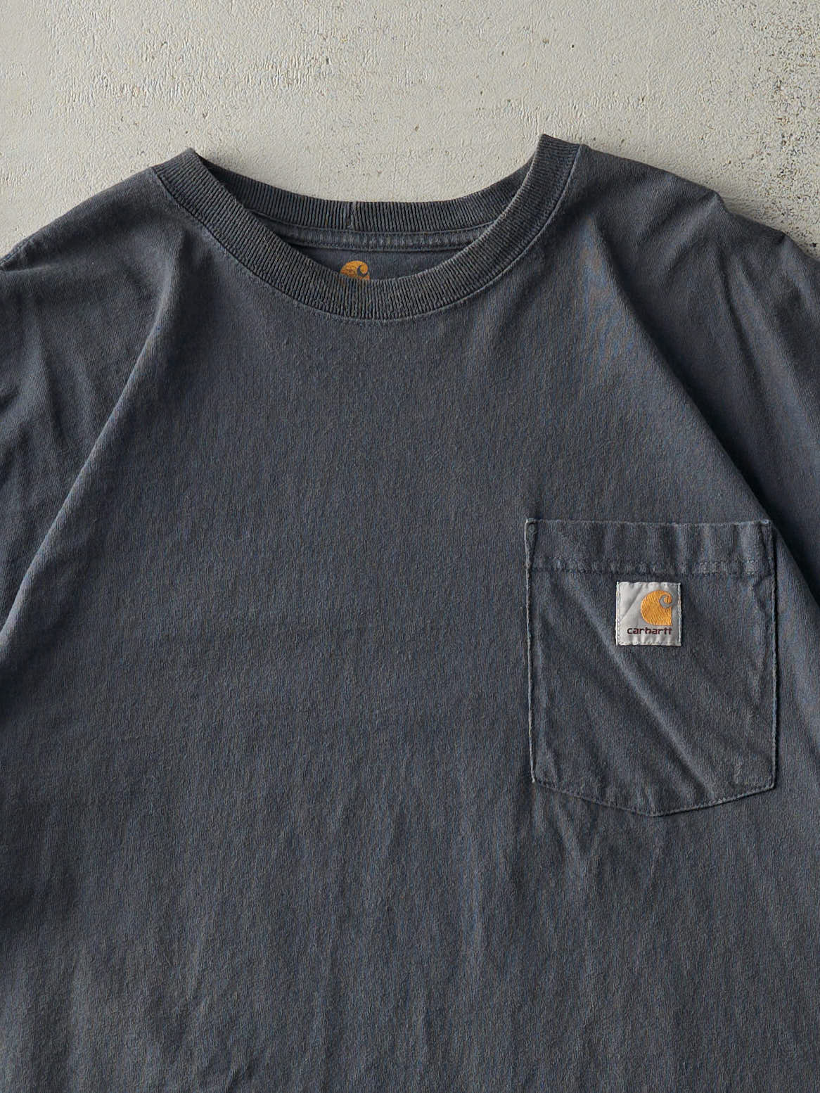 Vintage Y2K Charcoal Grey Carhartt Pocket Tee (L/XL)