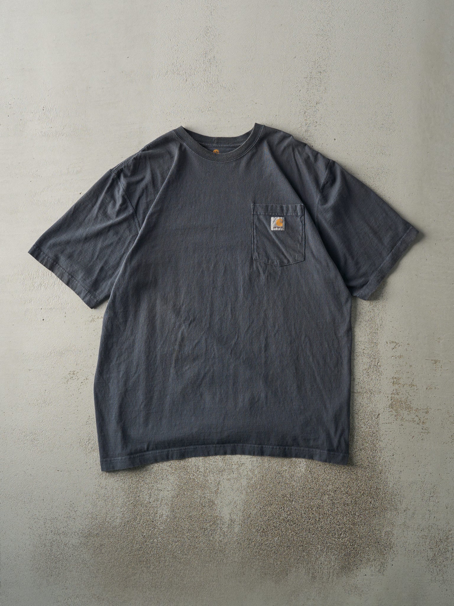 Vintage Y2K Charcoal Grey Carhartt Pocket Tee (L/XL)