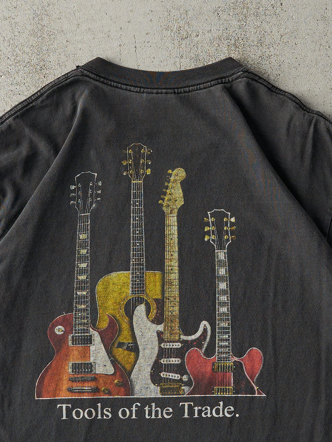 Vintage Y2K Faded Black Tools of the Trade Guitar Tee (M)