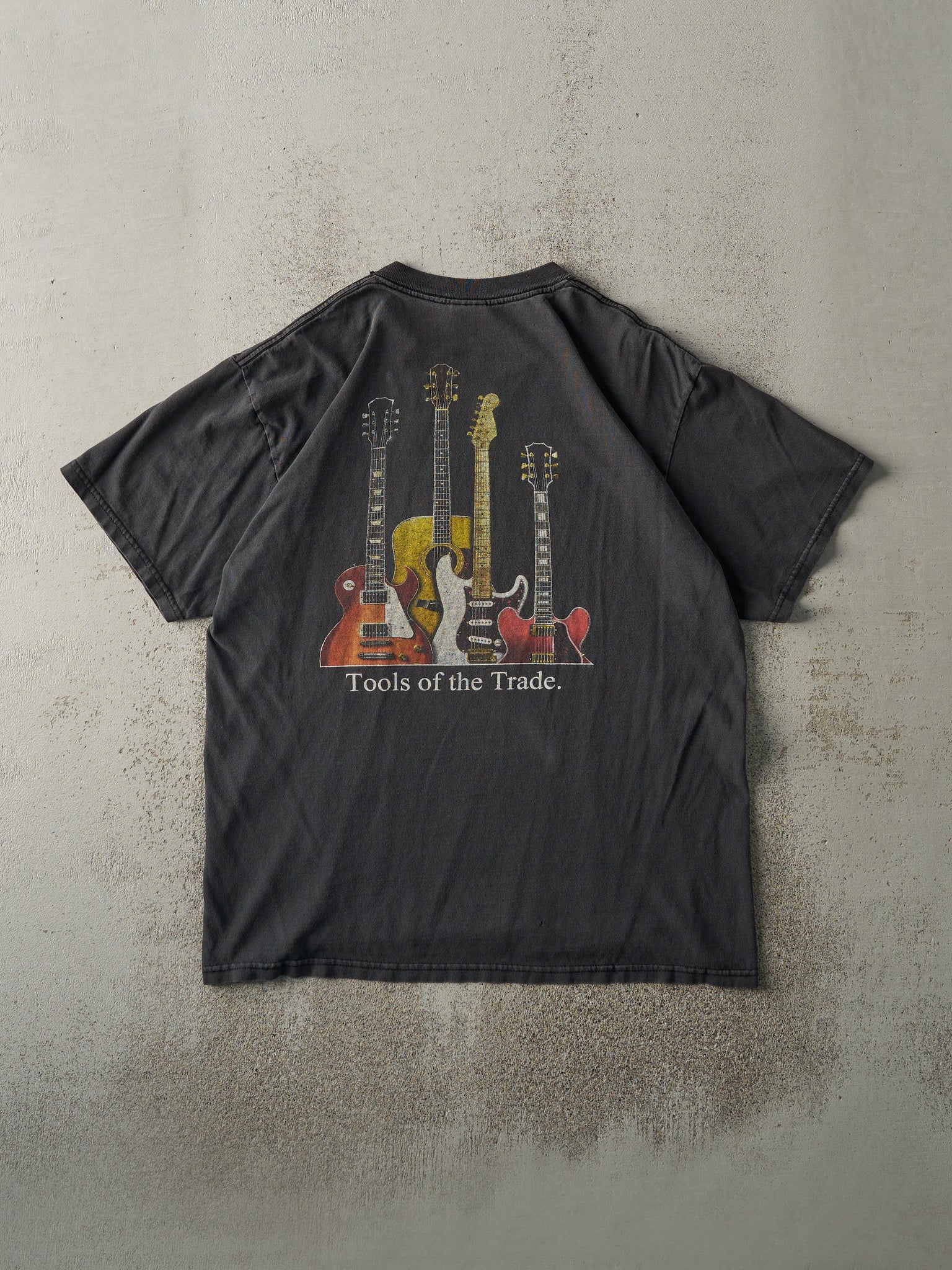 Vintage Y2K Faded Black Tools of the Trade Guitar Tee (M)