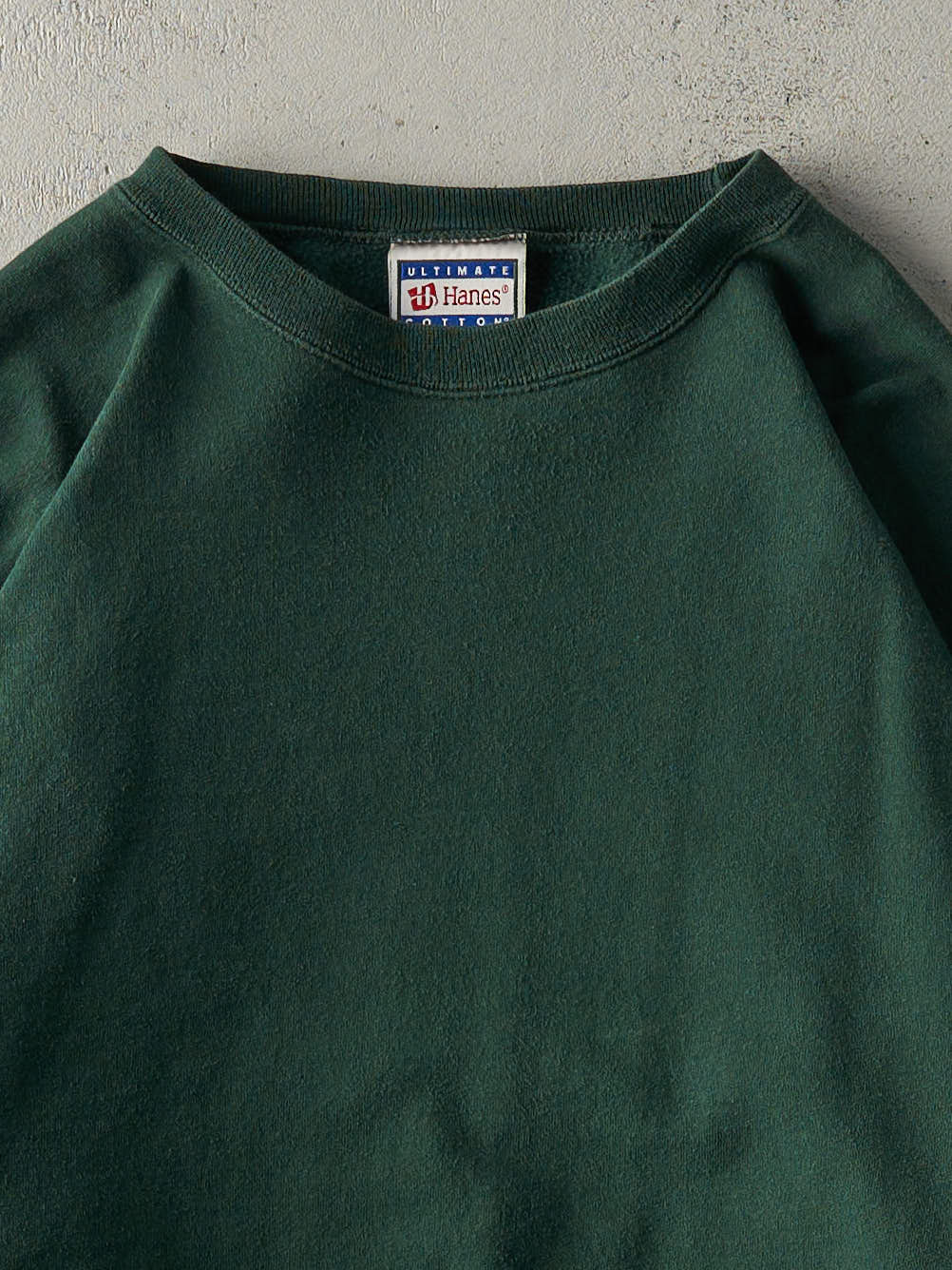 Vintage 90s Forest Green Blank Boxy Crewneck (XL)