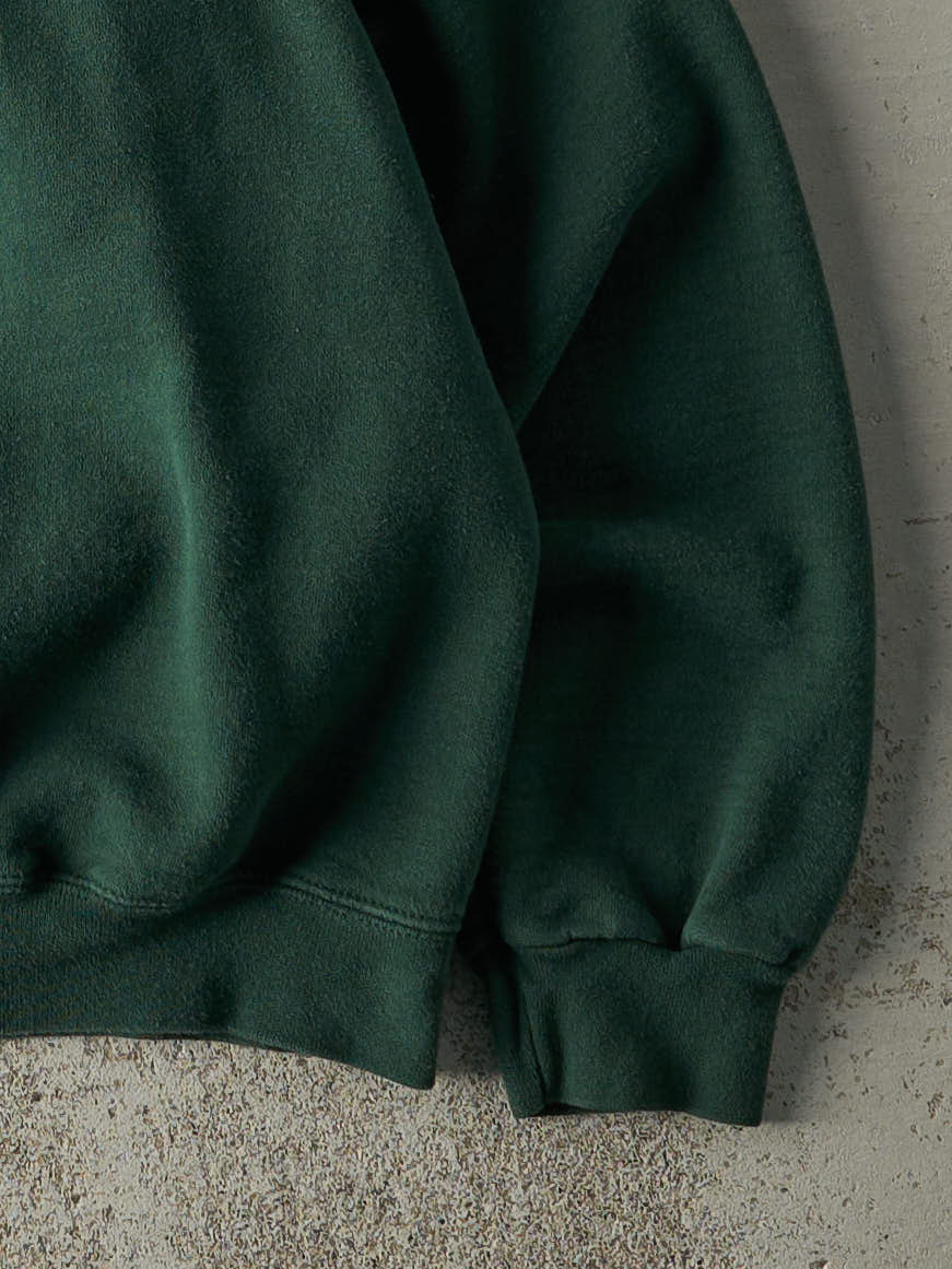 Vintage 90s Forest Green Blank Boxy Crewneck (XL)