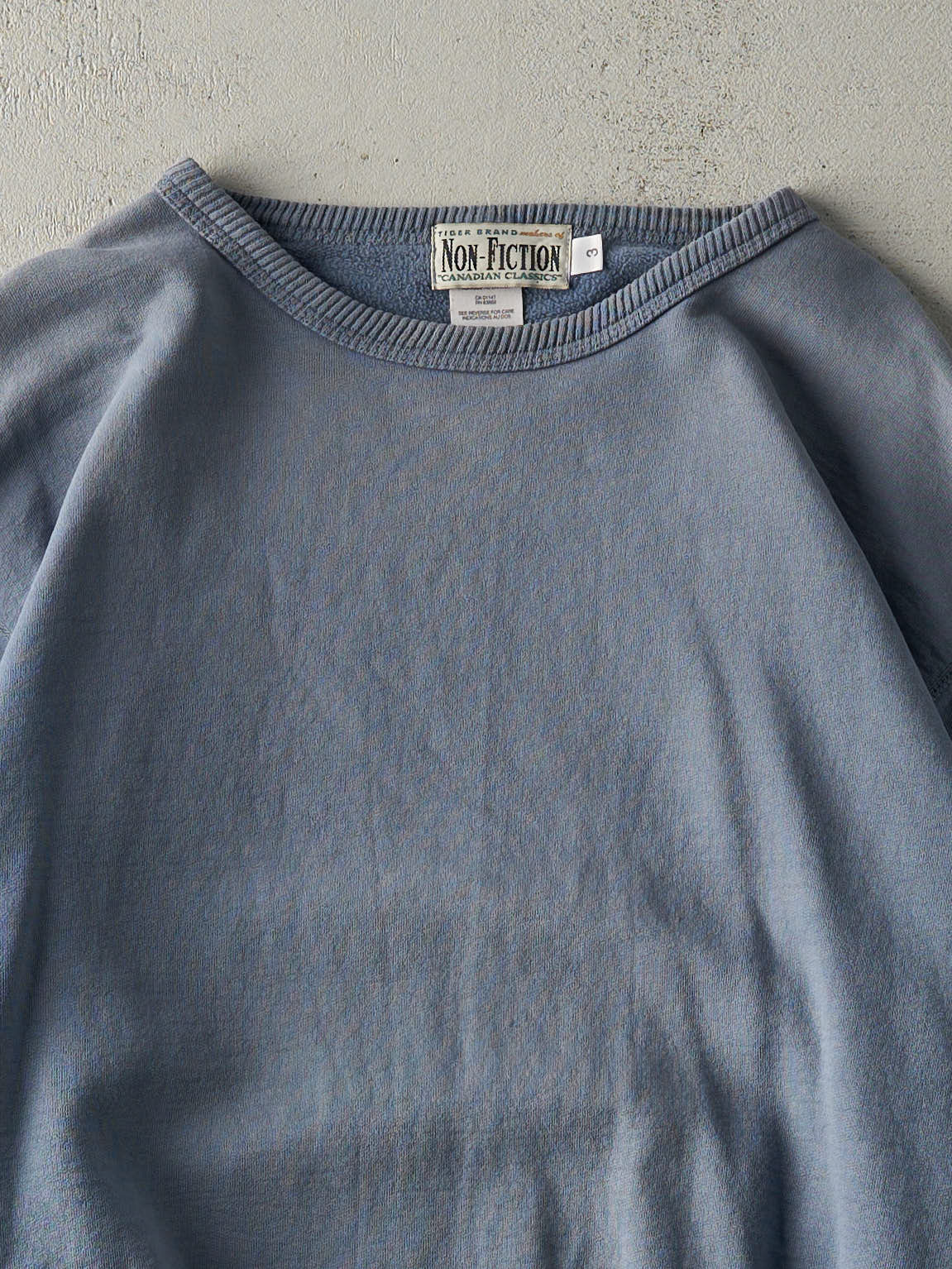 Vintage 90s Slate Blue Blank Crewneck (L/XL)