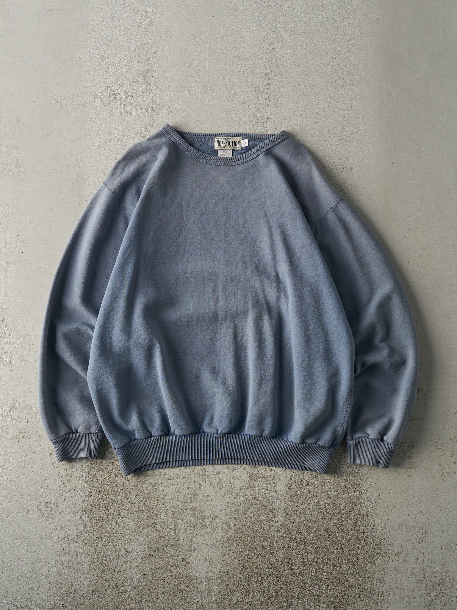 Vintage 90s Slate Blue Blank Crewneck (L/XL)