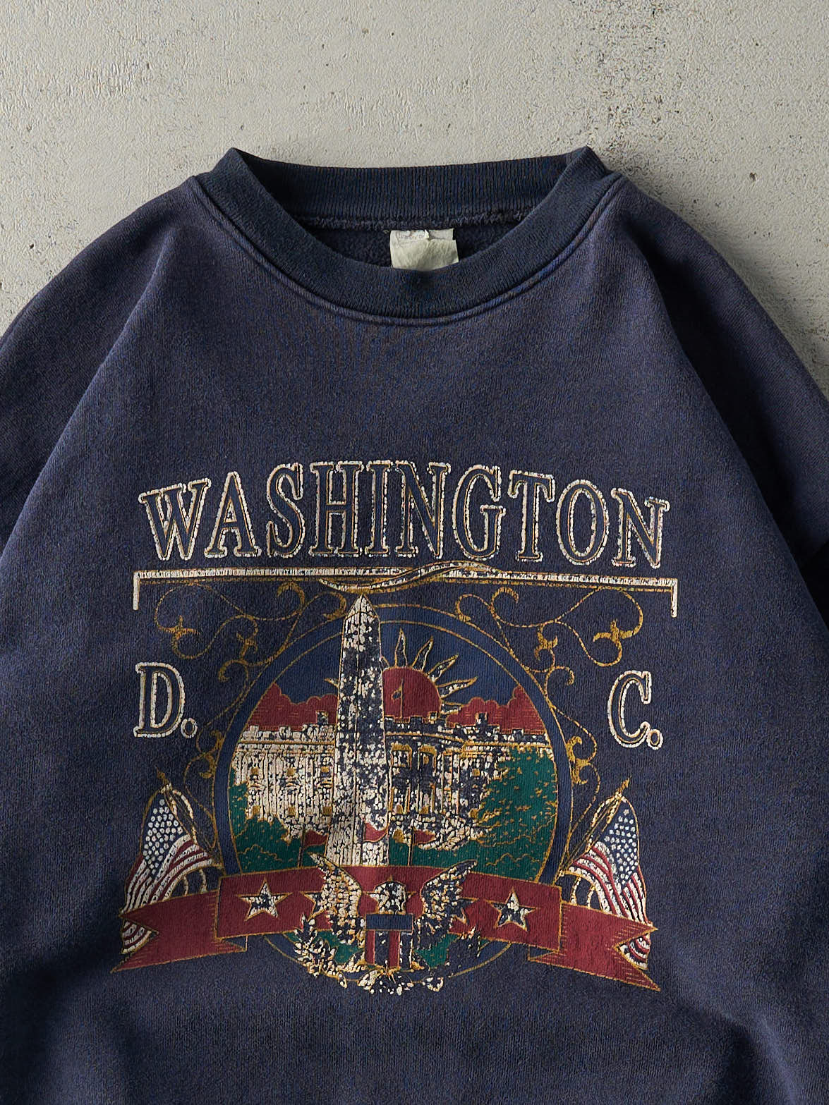 Vintage 90s Navy Blue Washington DC Crewneck (M)