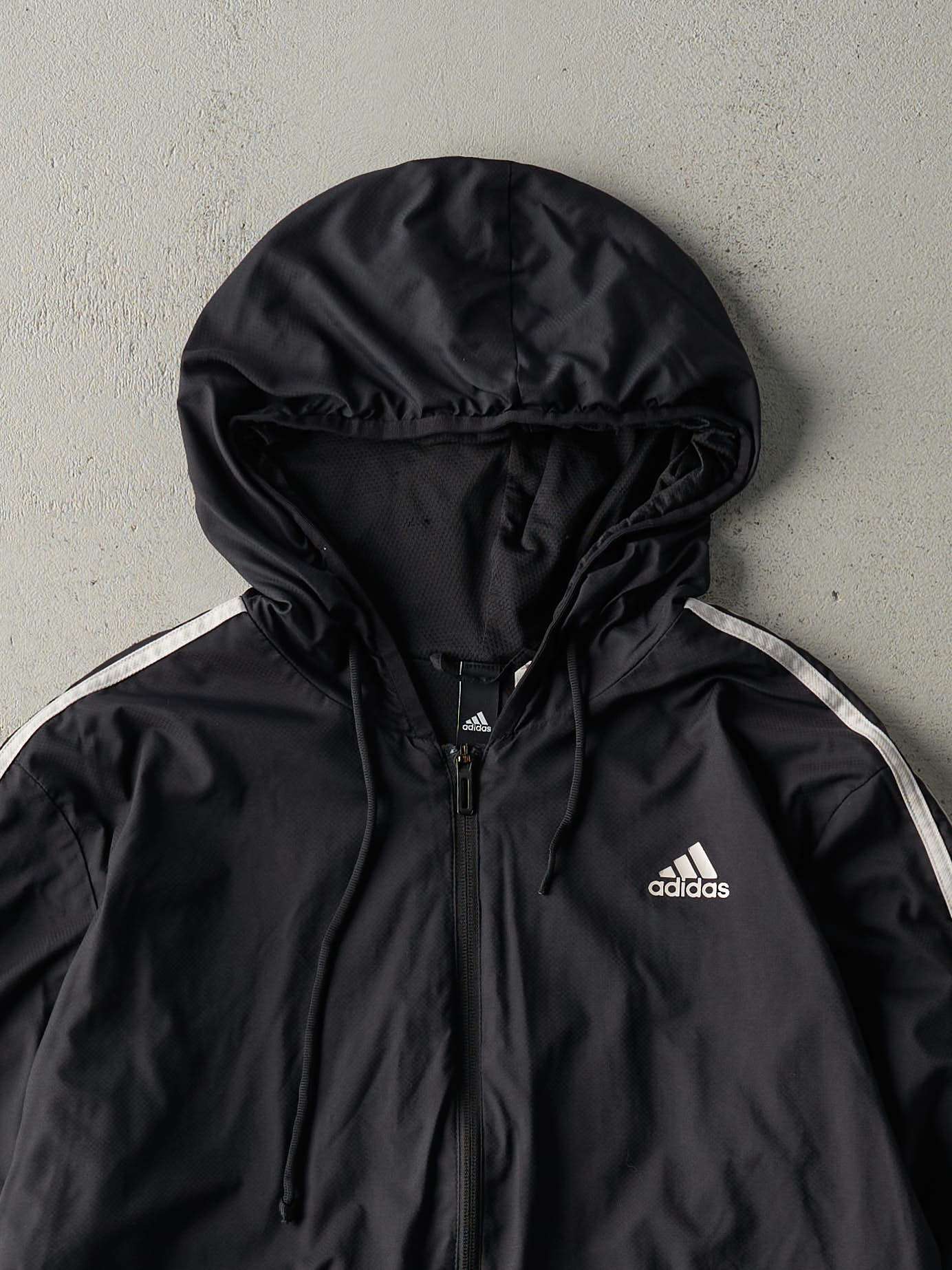 Vintage Y2K Black Adidas Light Weight Windbreaker Jacket (M)