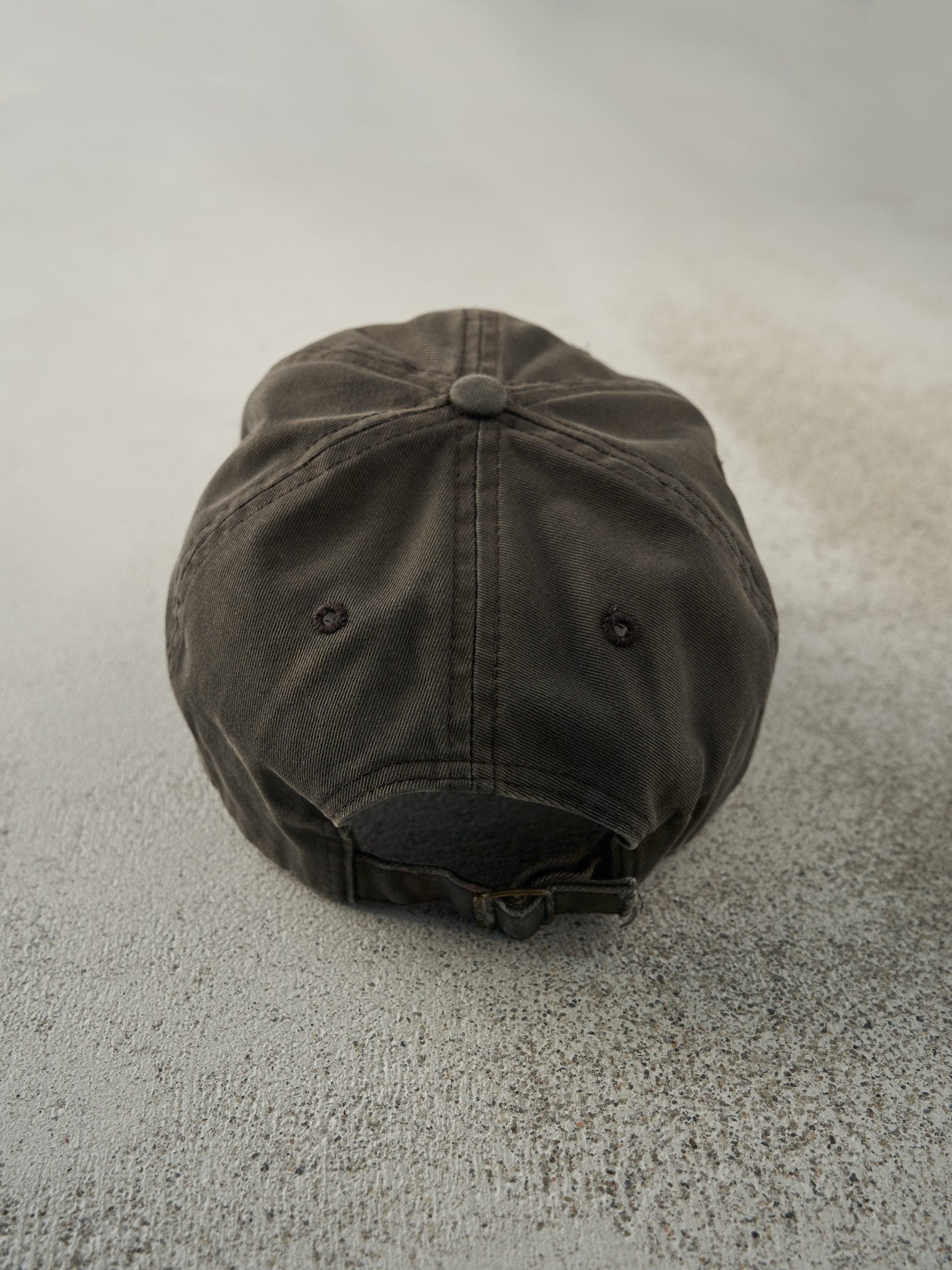 Vintage 90s Faded Black Embroidered Nike Swoosh Strapback Hat