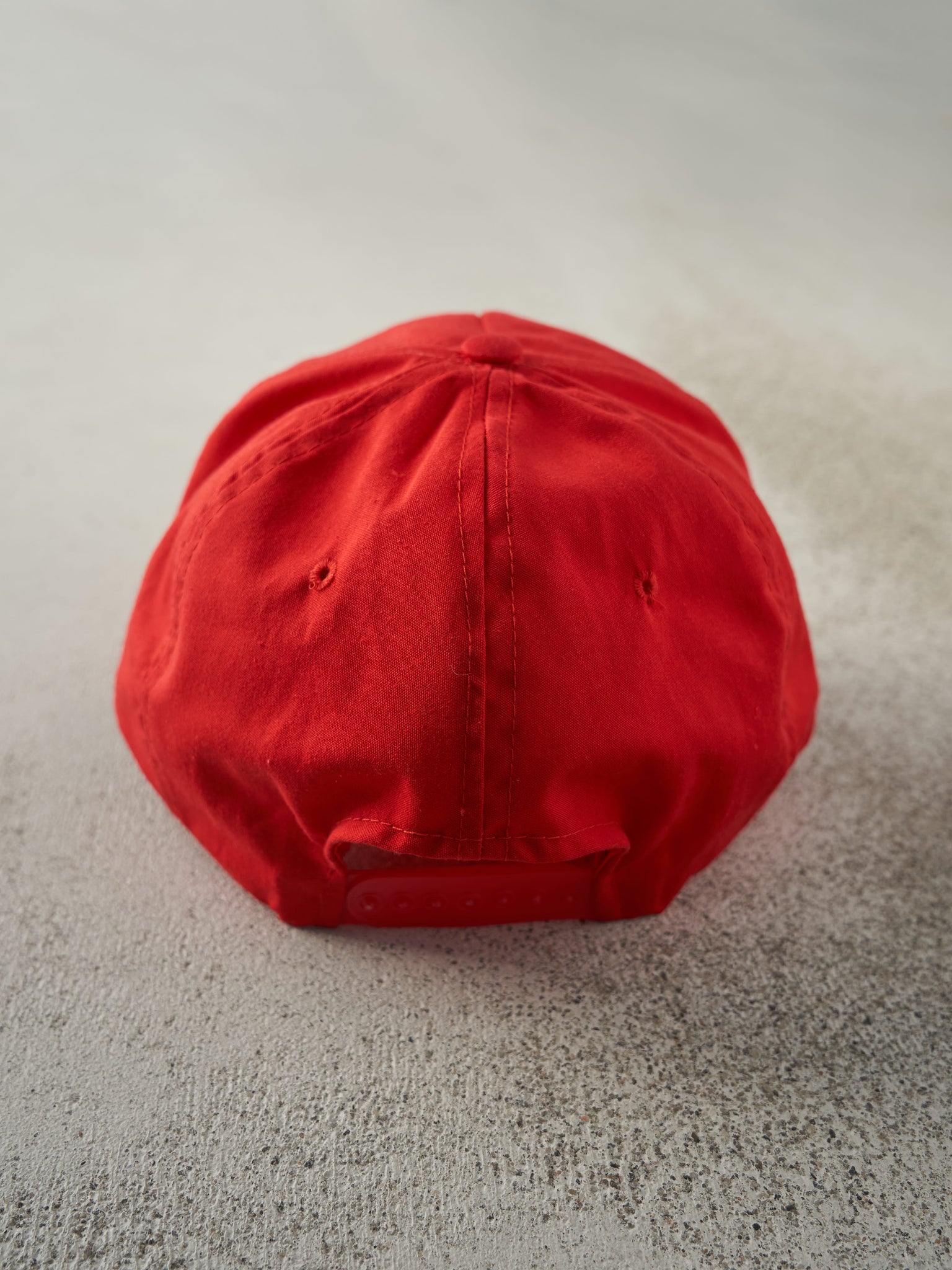 Vintage 90s Red Embroidered Molson Ex Snapback Hat