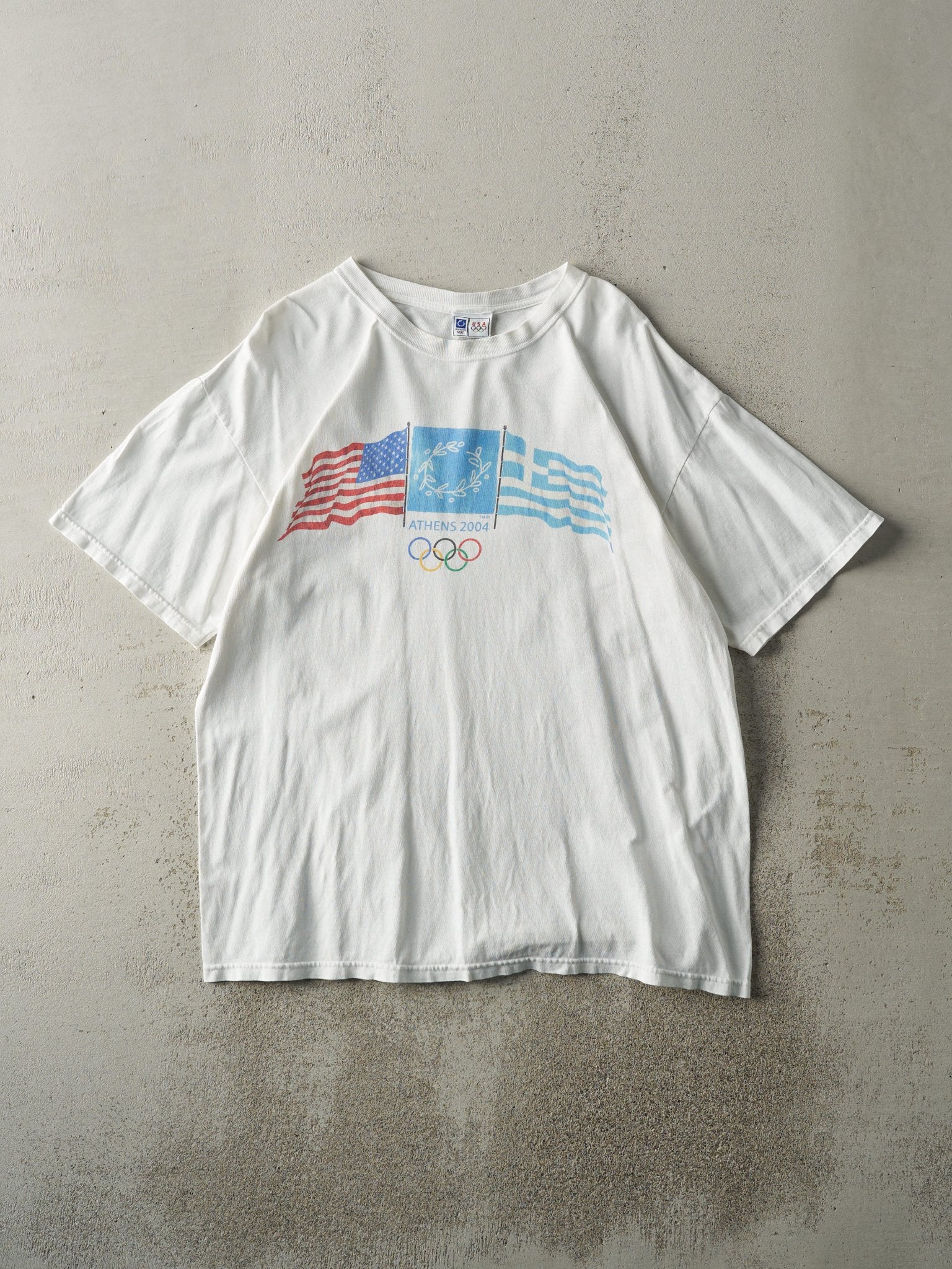 Vintage 04' White Athens Olympics Tee (L/XL)