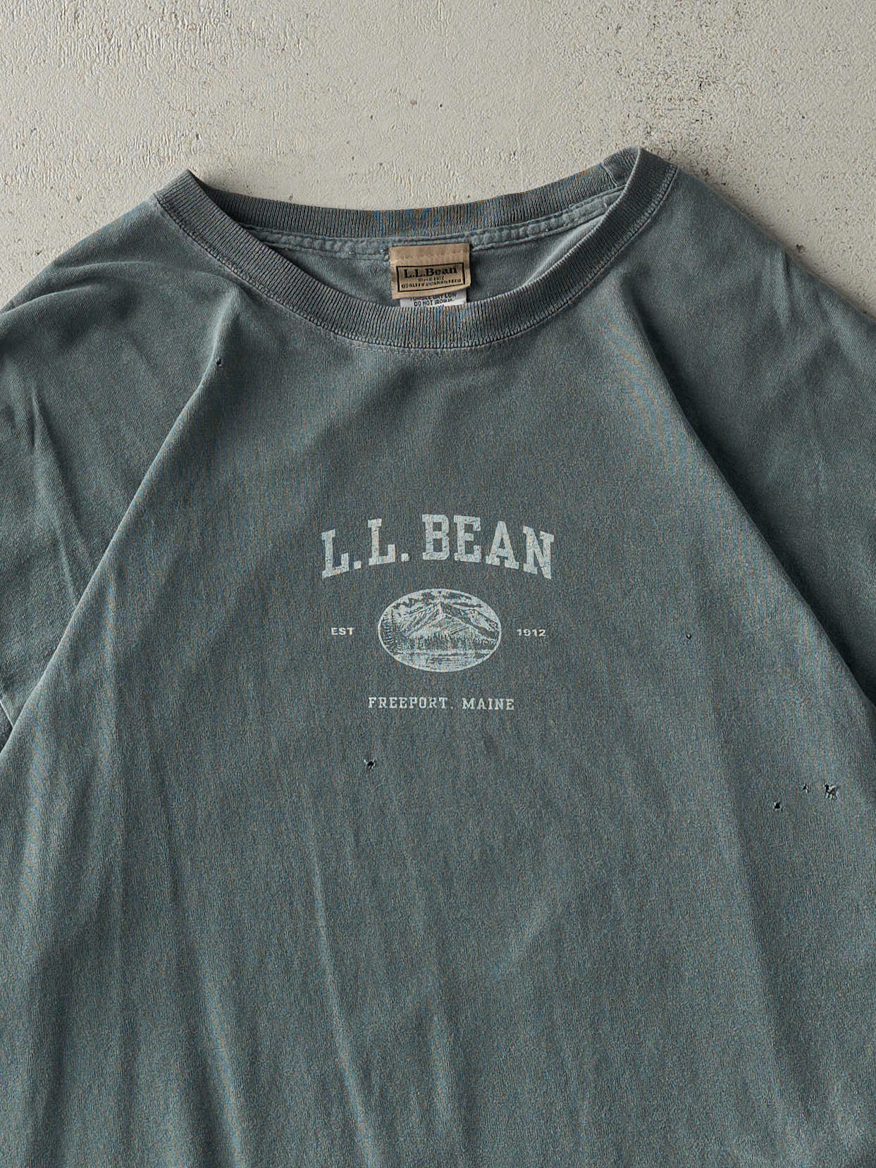 Vintage 90s Washed Green LL Bean Tee (XL/XXL)