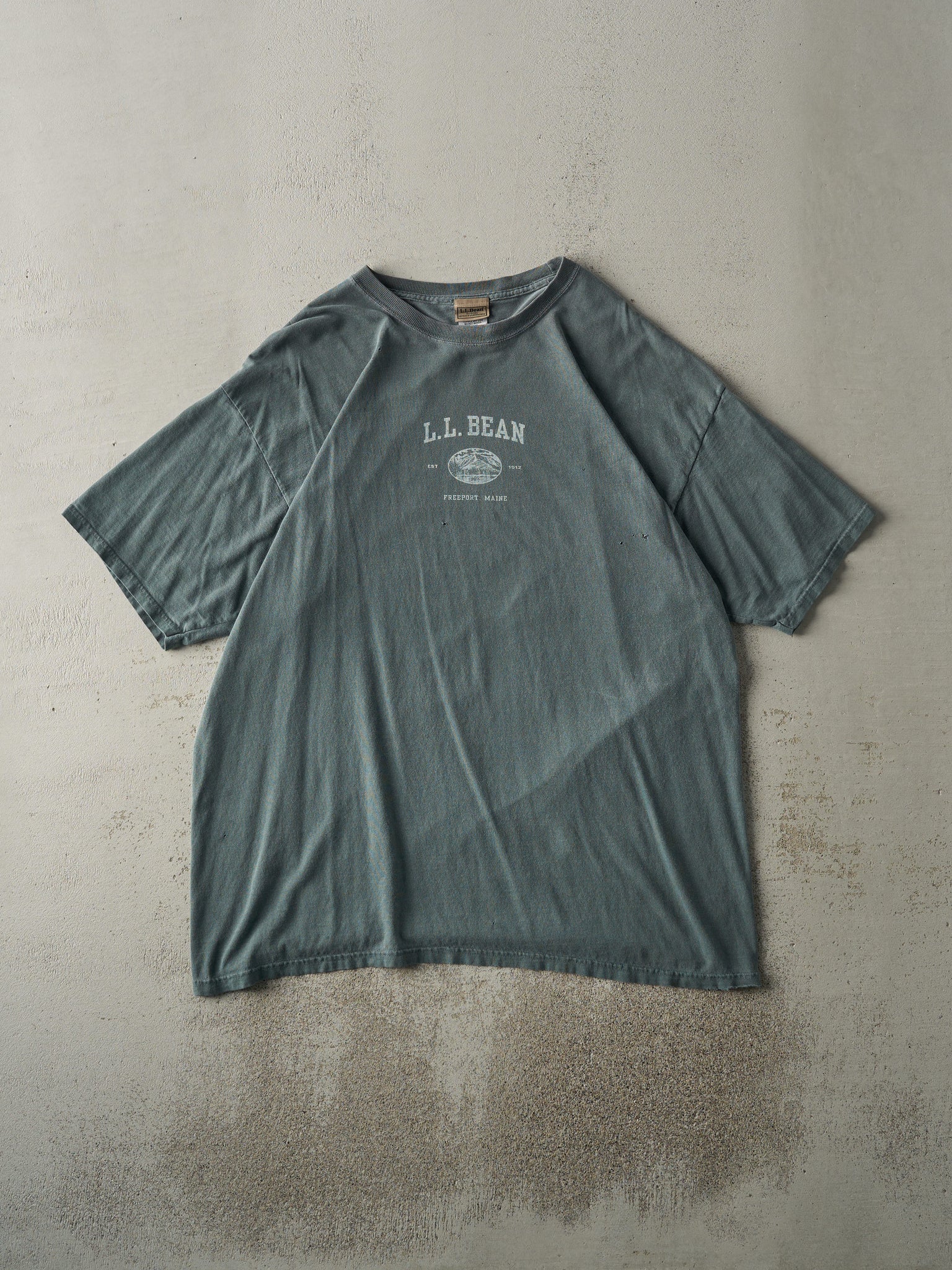 Vintage 90s Washed Green LL Bean Tee (XL/XXL)