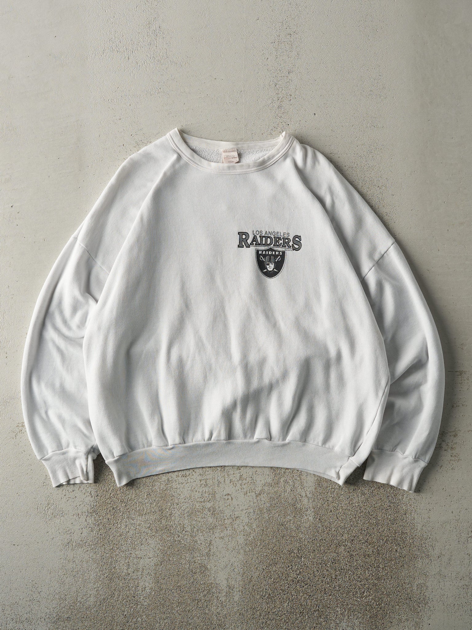 Vintage 90s White Los Angeles Raiders Crewneck (XL)