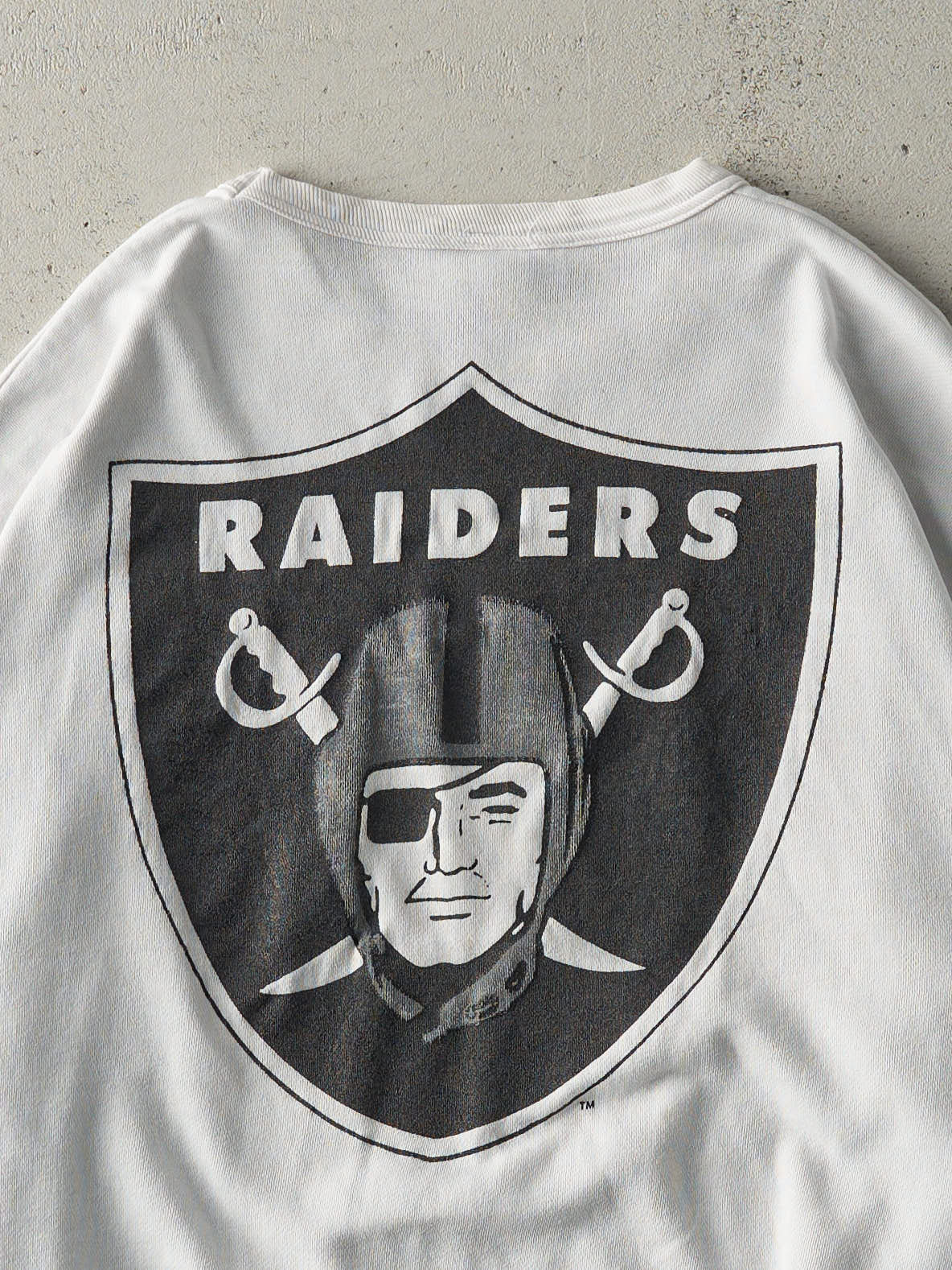 Vintage 90s White Los Angeles Raiders Crewneck (XL)