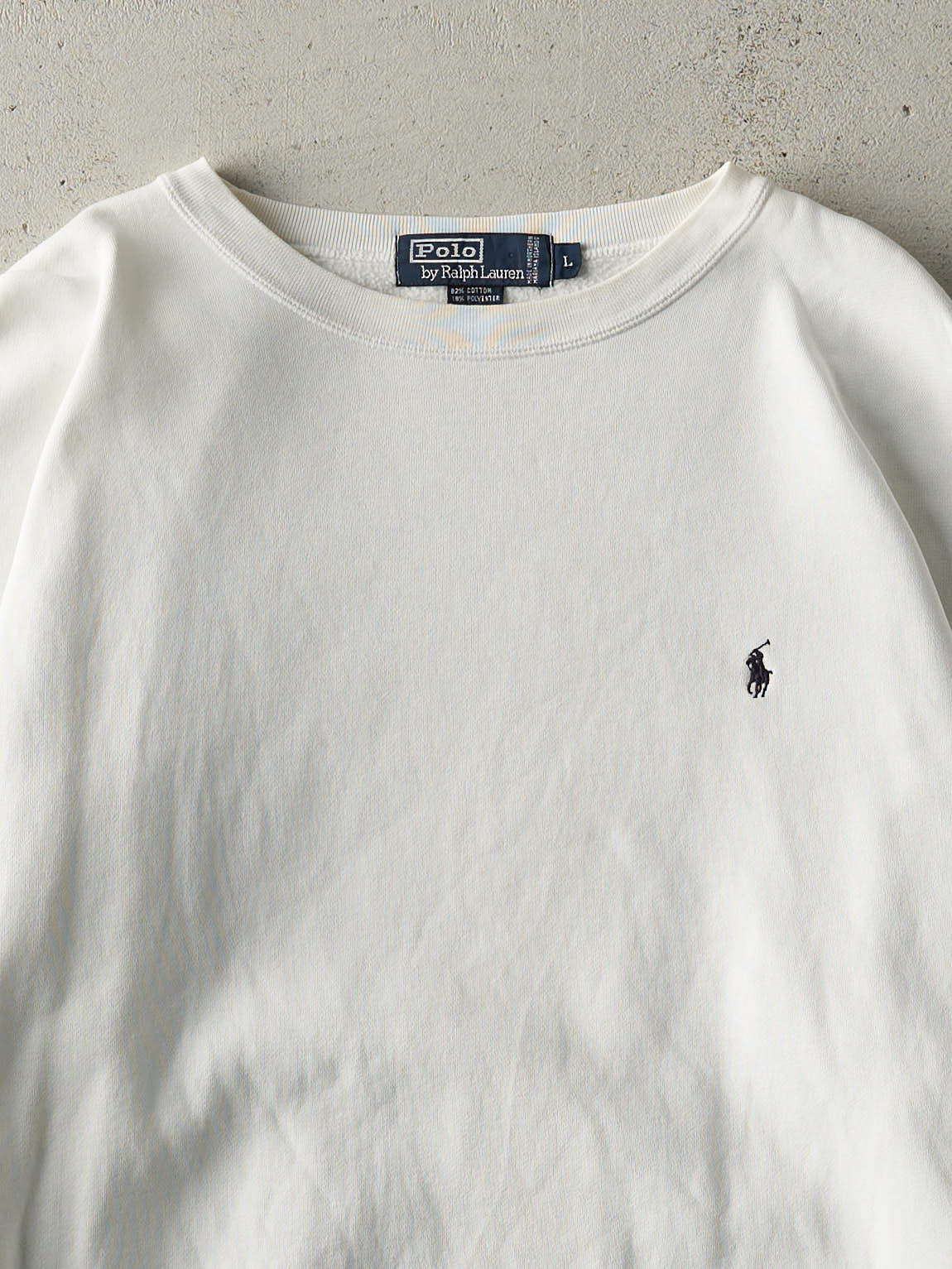 Vintage 90s White Polo by Ralph Lauren Crewneck (LXL)