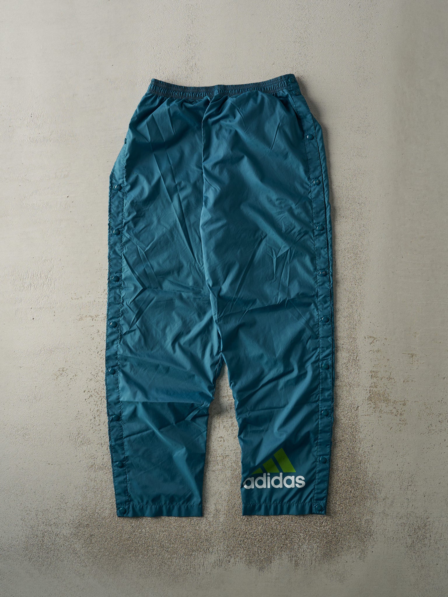 Vintage 90s Green Adidas Tear Away Track Pants (29x30.5)