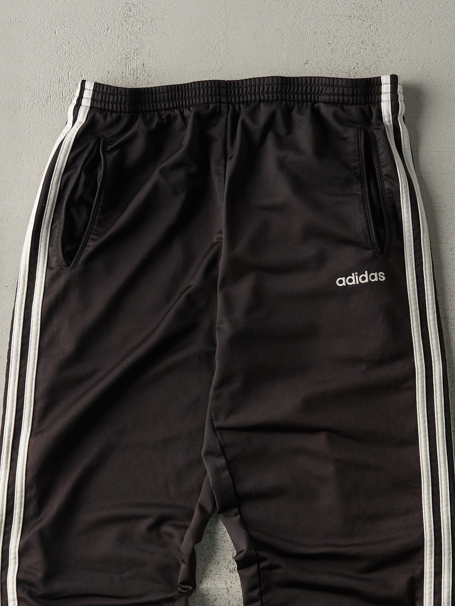 Vintage 90s Black Adidas Tear Away Track Pants (32x30)