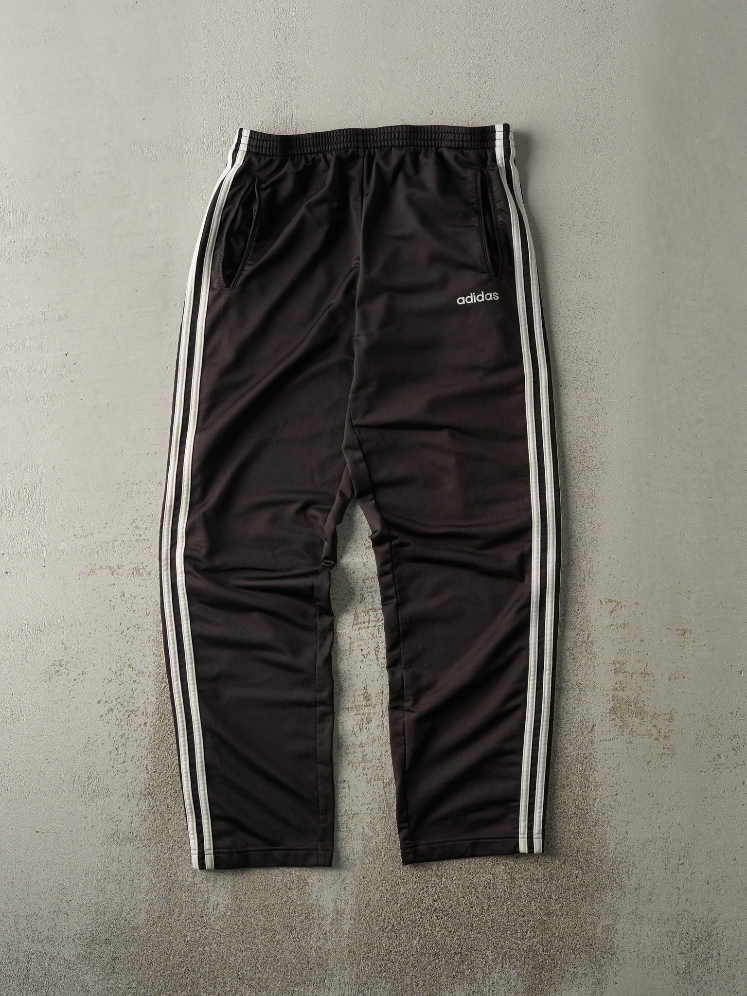 Vintage 90s Black Adidas Tear Away Track Pants (32x30)