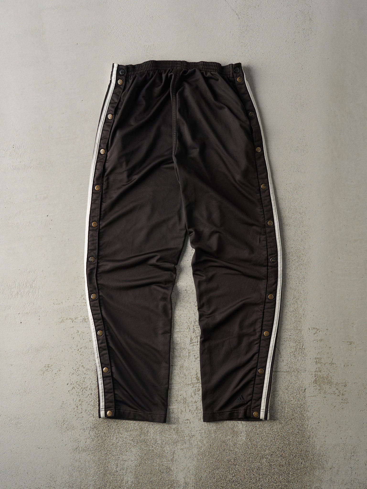 Vintage 90s Black Adidas Tear Away Track Pants (32x30)