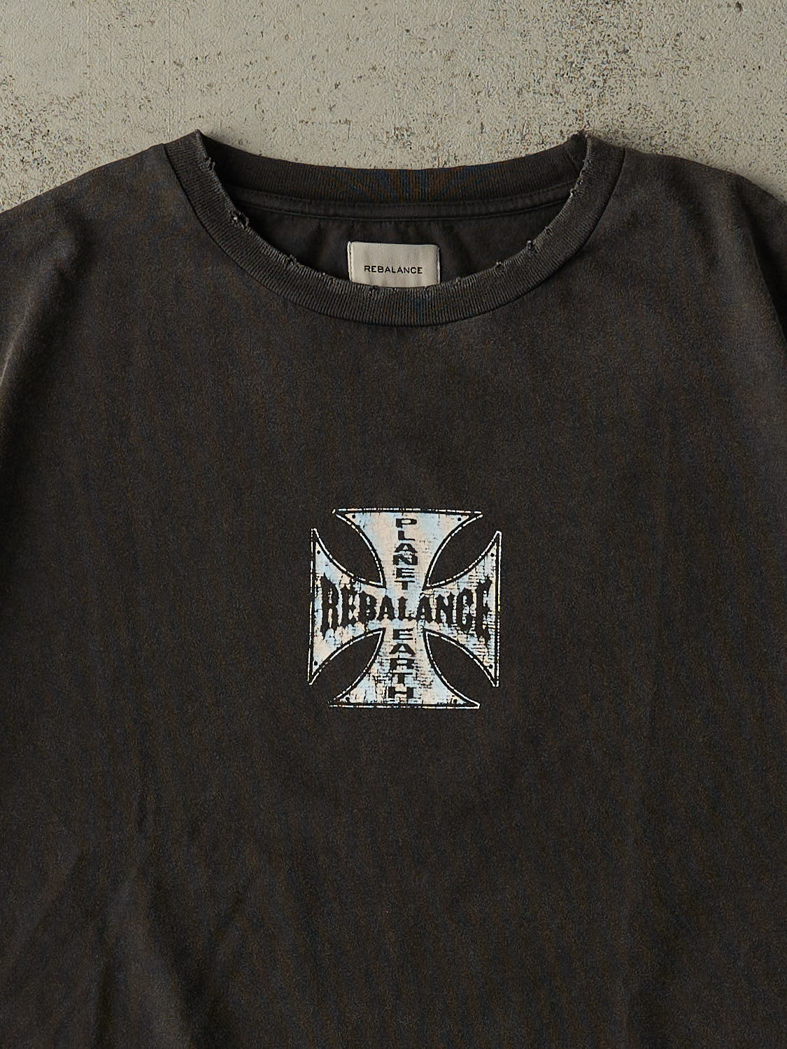 Rebalance The Earth Biker Tee - Jet Black