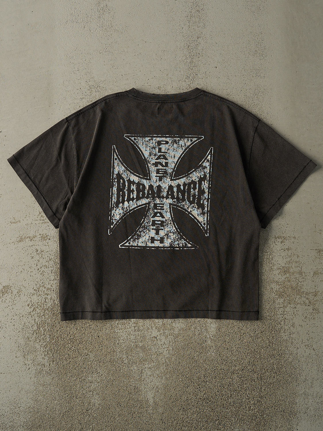Rebalance The Earth Biker Tee - Jet Black