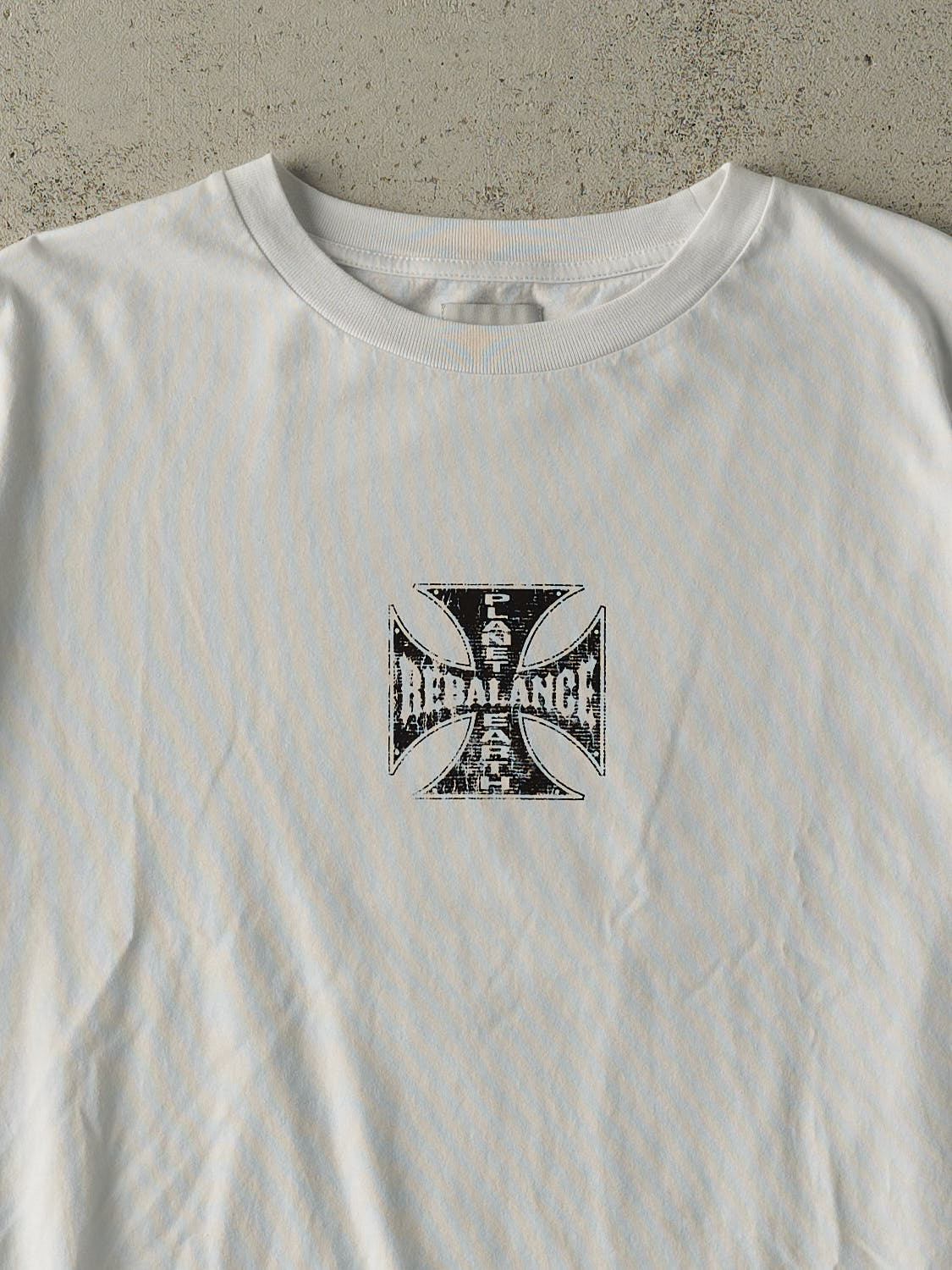 Rebalance The Earth Biker Tee - White