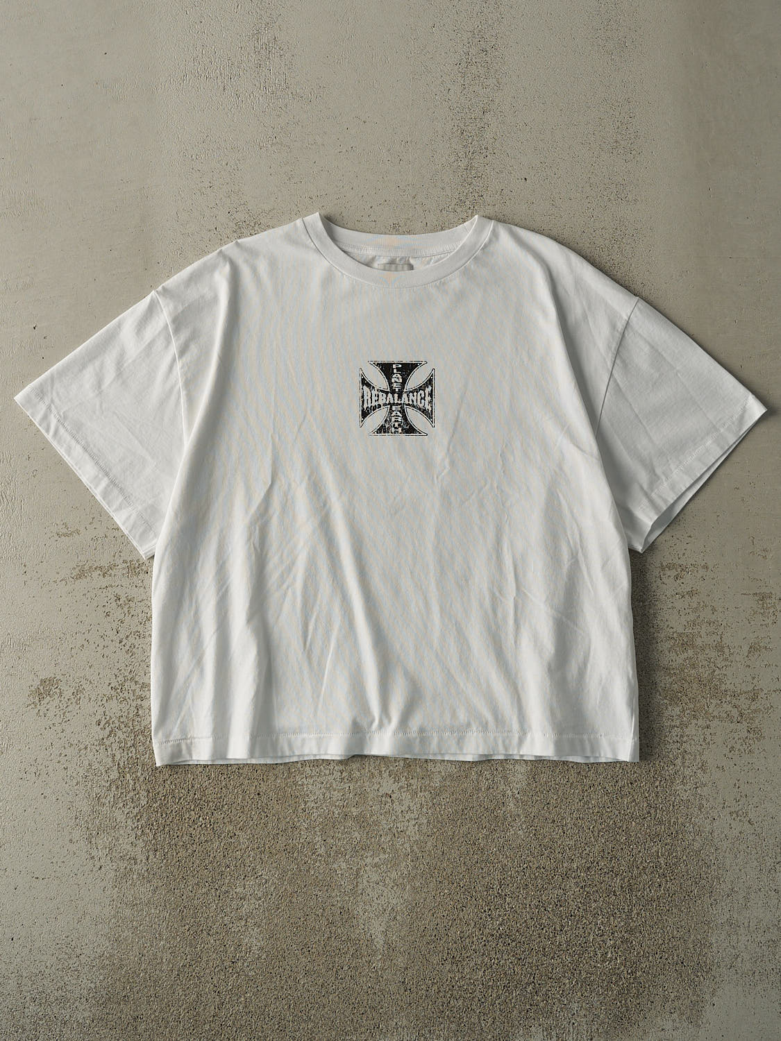 Rebalance The Earth Biker Tee - White
