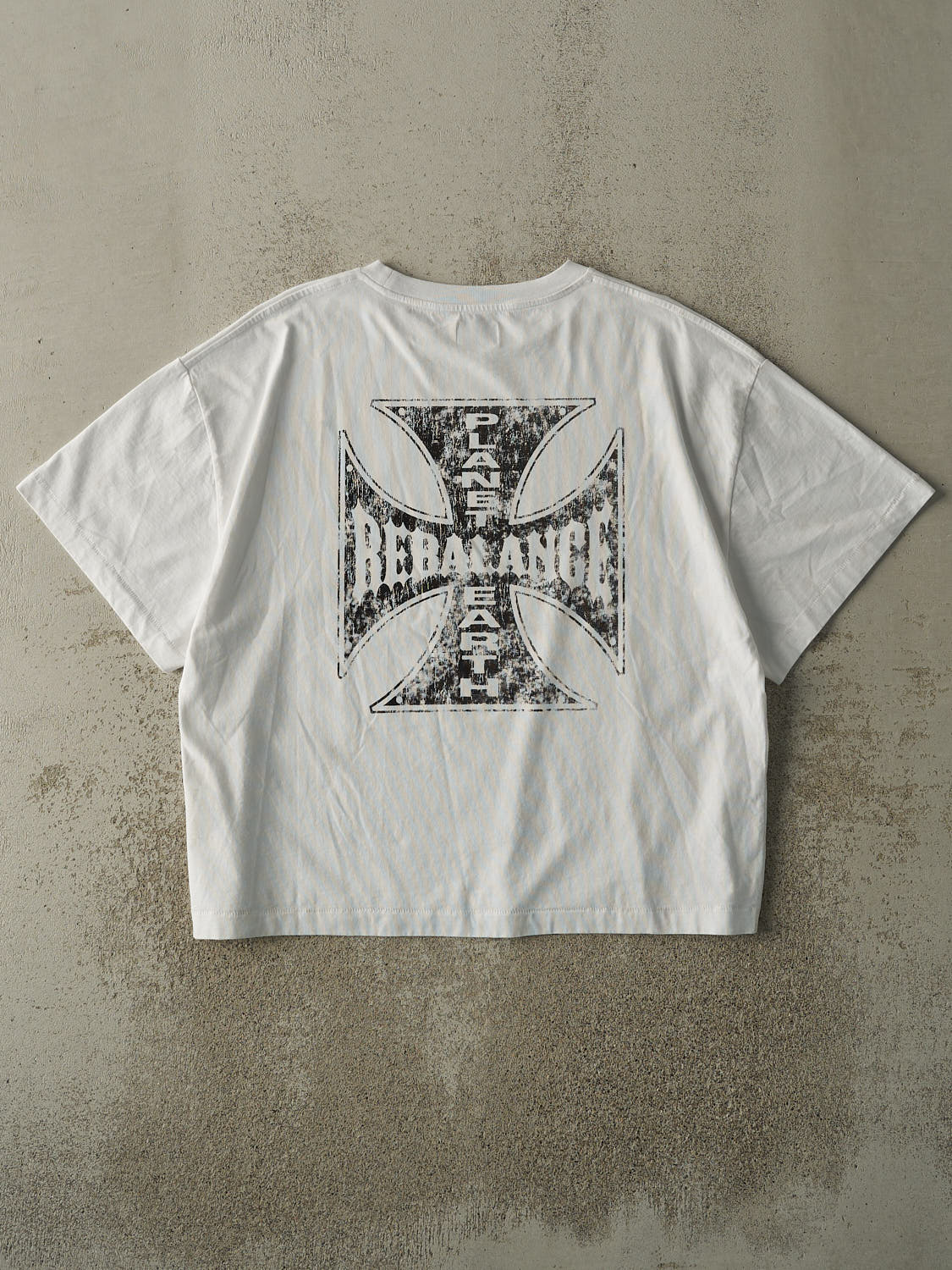 Rebalance The Earth Biker Tee - White